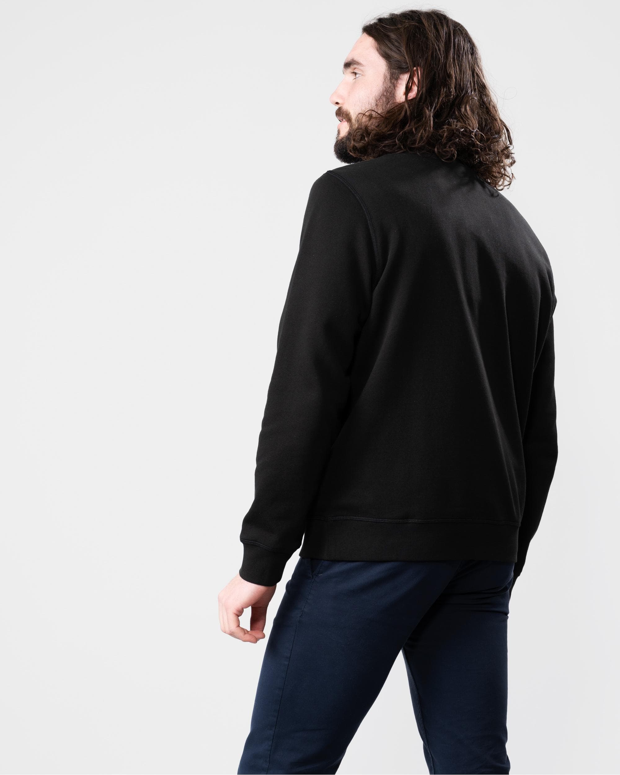 BOSS Orange Zetrust Mens 1/4 Zip Sweatshirt - Black 001 - Image 6