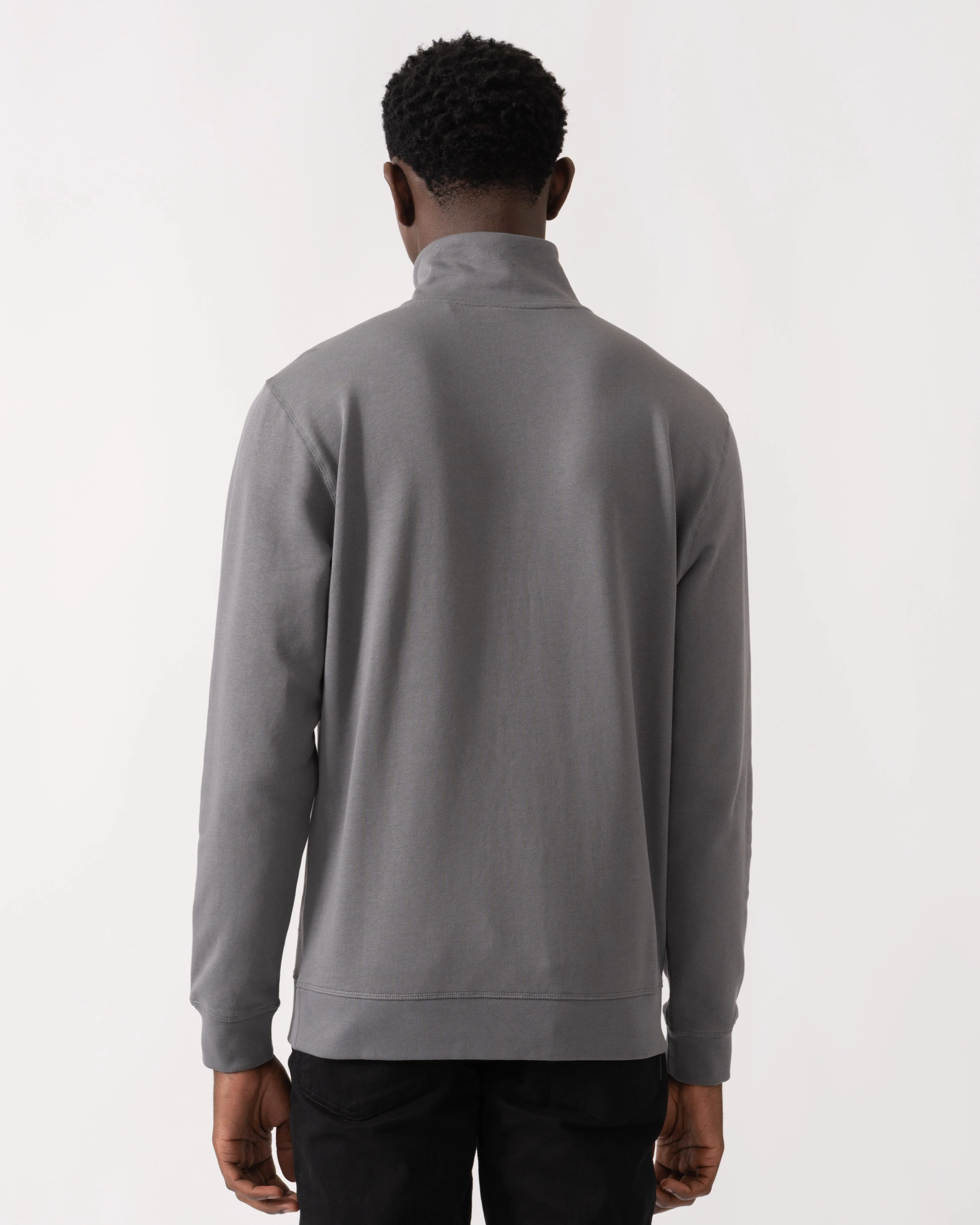 BOSS Orange Zetrust Mens 1/4 Zip Sweatshirt - Open Grey 062 - Image 4