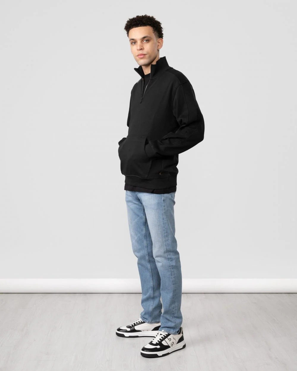 BOSS Orange Z_Patch Mens 1/4 Zip Sweatshirt - Image 3