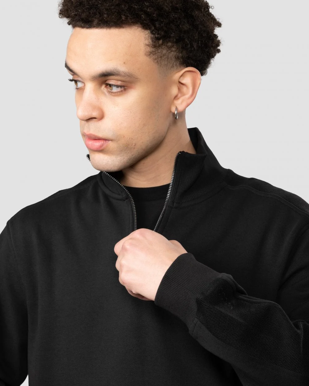 BOSS Orange Z_Patch Mens 1/4 Zip Sweatshirt - Image 4