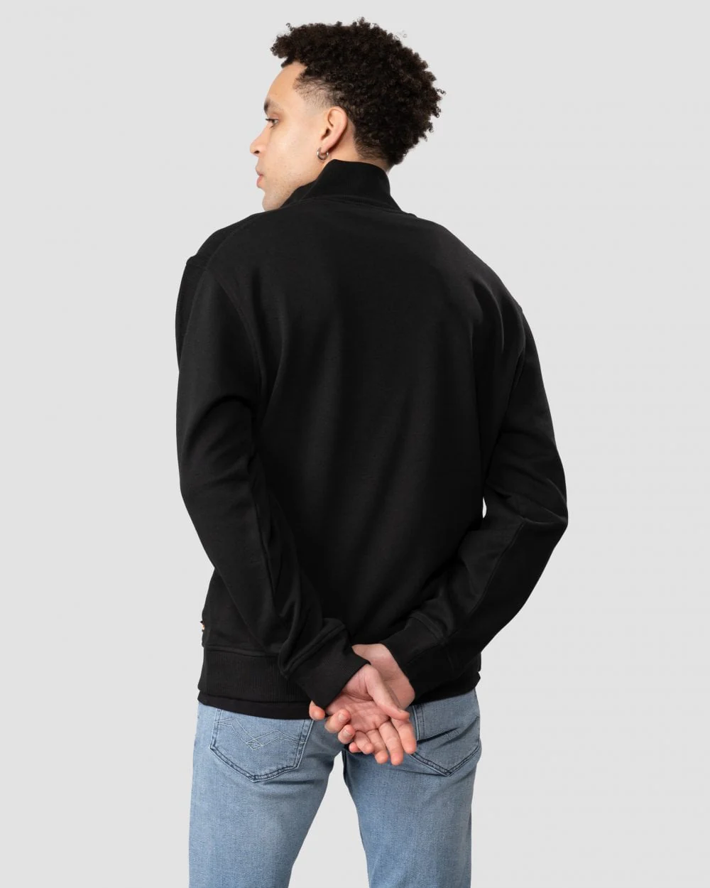 BOSS Orange Z_Patch Mens 1/4 Zip Sweatshirt - Image 5