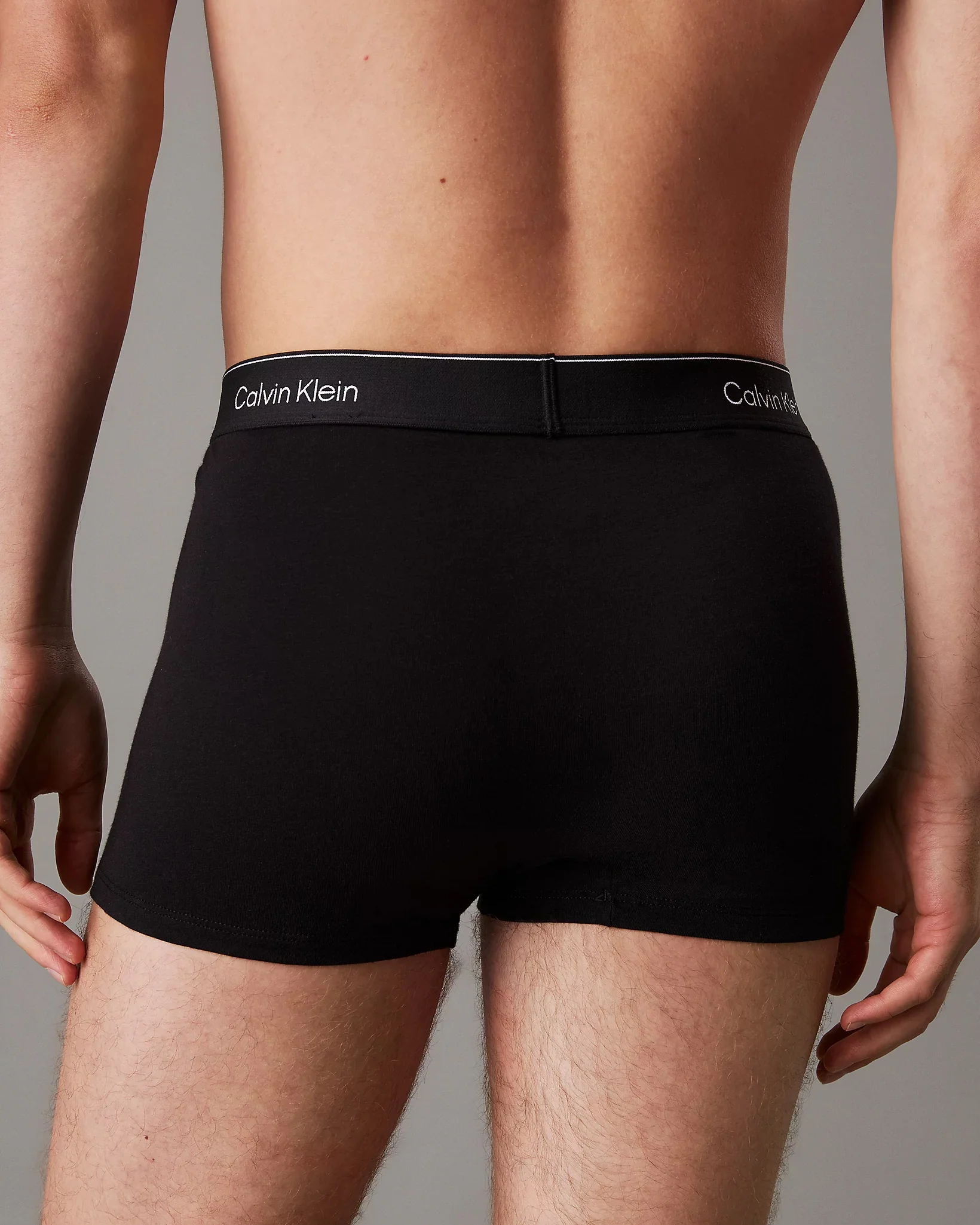 Calvin Klein 3 Pack Icon Cotton Stretch Mens Relaxed Fit Trunks - Black/Black/Black - Image 4