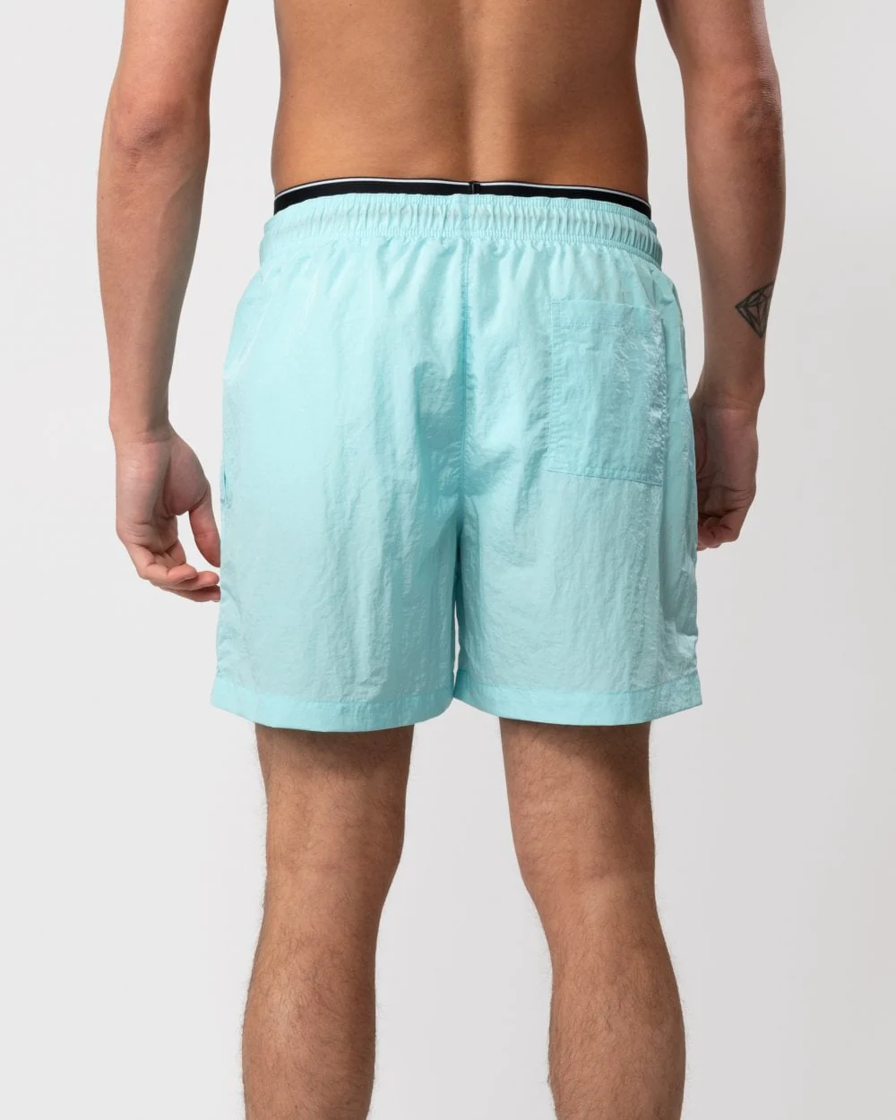 Calvin Klein CKJ Monogram Nylon Mens Medium Double Waistband Swimshorts - Image 4