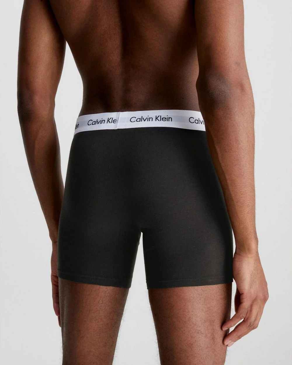 Calvin Klein Cotton Stretch Mens Boxer Brief 3 Pack - Black - Image 4