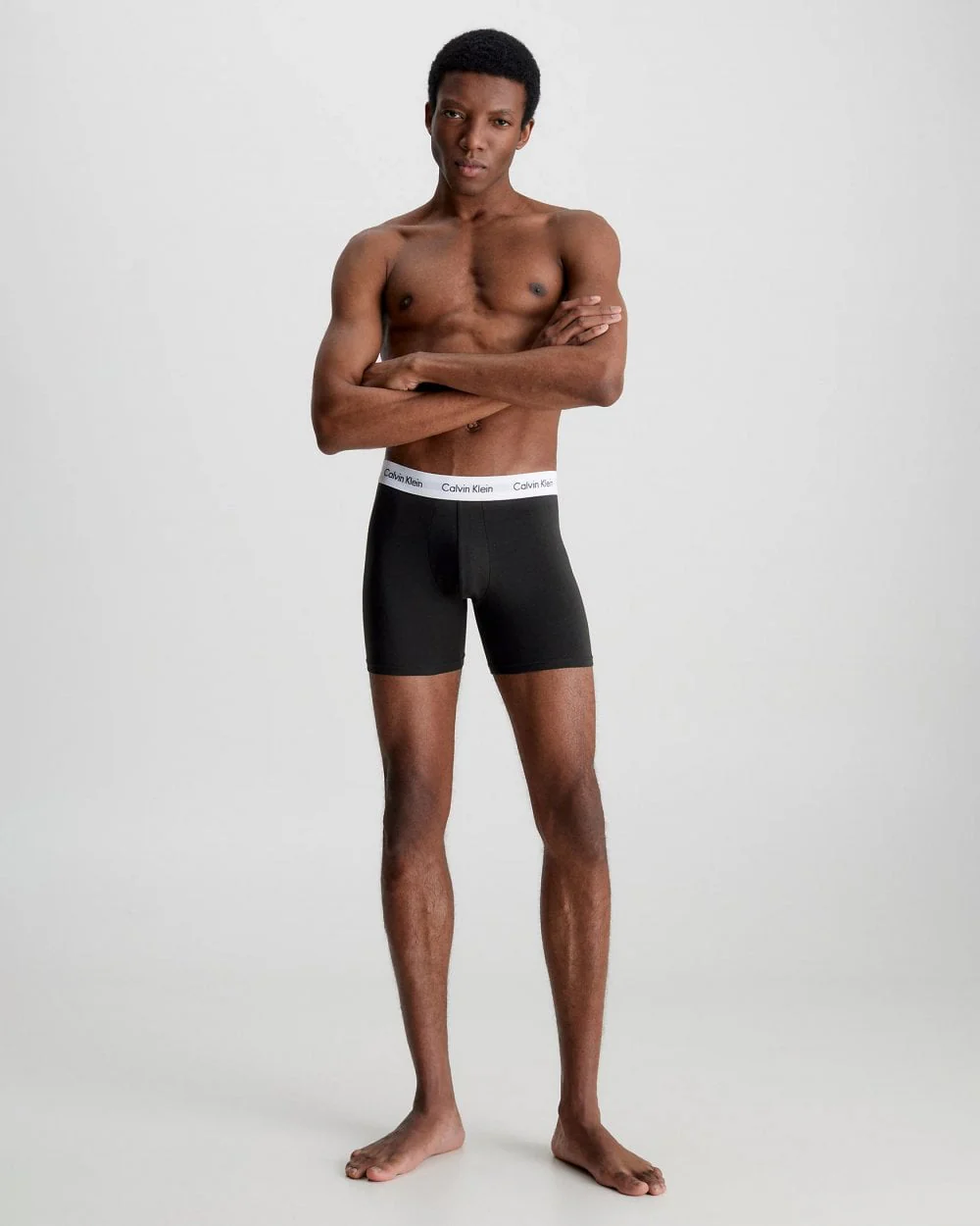 Calvin Klein Cotton Stretch Mens Boxer Brief 3 Pack - Black - Image 5