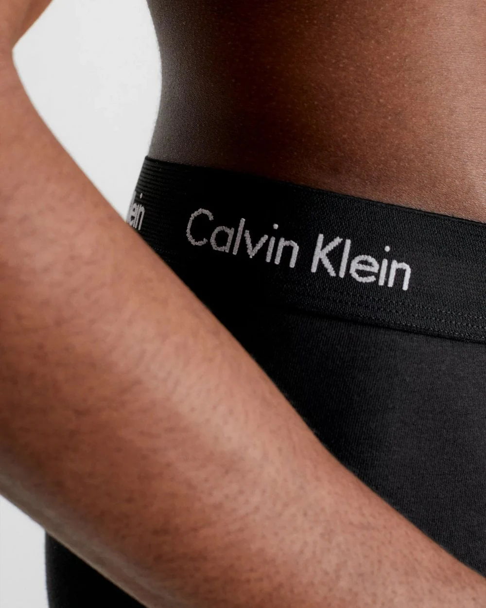 Calvin Klein Cotton Stretch Mens Boxer Brief 3 Pack - Black/Black - Image 3