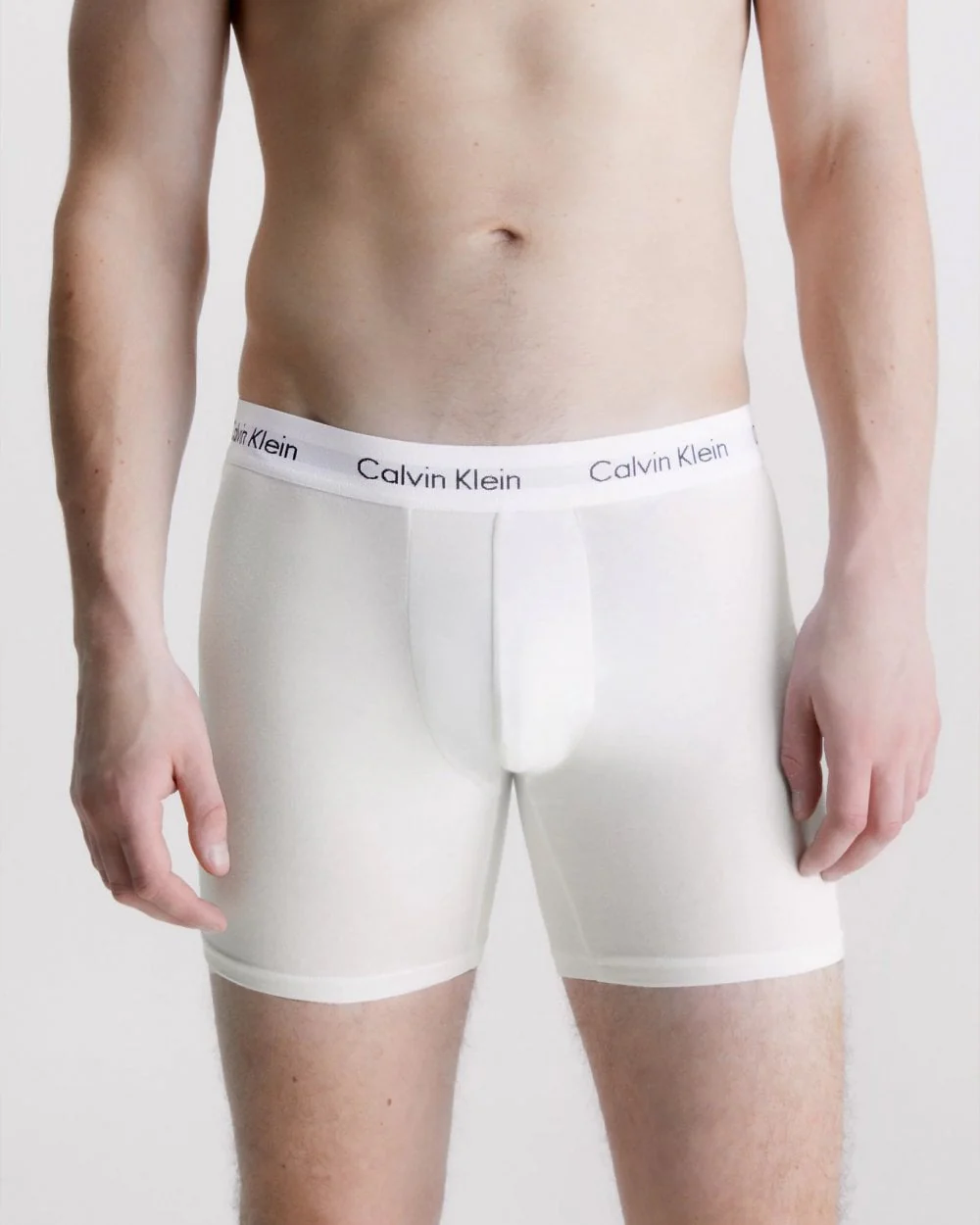 Calvin Klein Cotton Stretch Mens Boxer Brief 3 Pack - Black/White/Grey Heather - Image 2