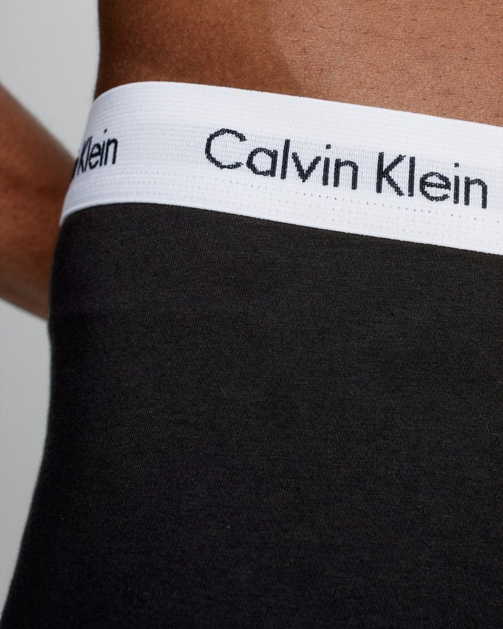 Calvin Klein Cotton Stretch Mens Low Rise Trunk 3 Pack - Black - Image 3