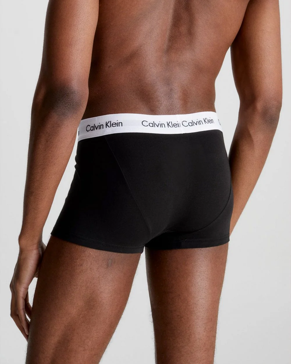 Calvin Klein Cotton Stretch Mens Low Rise Trunk 3 Pack - Black - Image 4