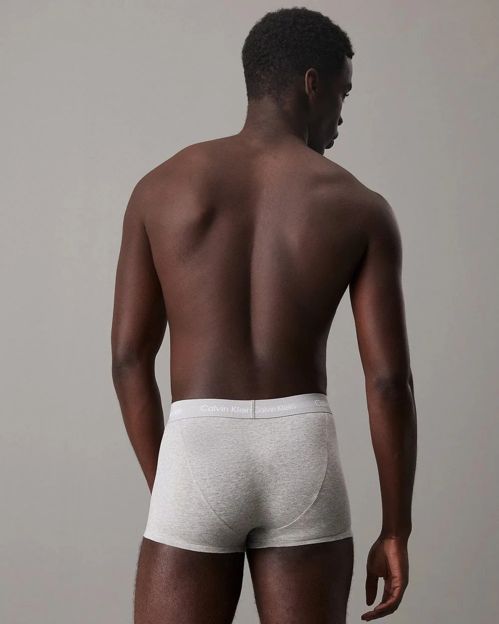 Calvin Klein Cotton Stretch Mens Low Rise Trunk 3 Pack - Black/Grey Heather/Subdued Logo - Image 5