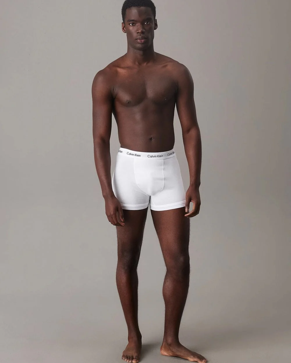 Calvin Klein Cotton Stretch Mens Trunk 3 Pack - White/Red Ginger/Pyro Blue - Image 4