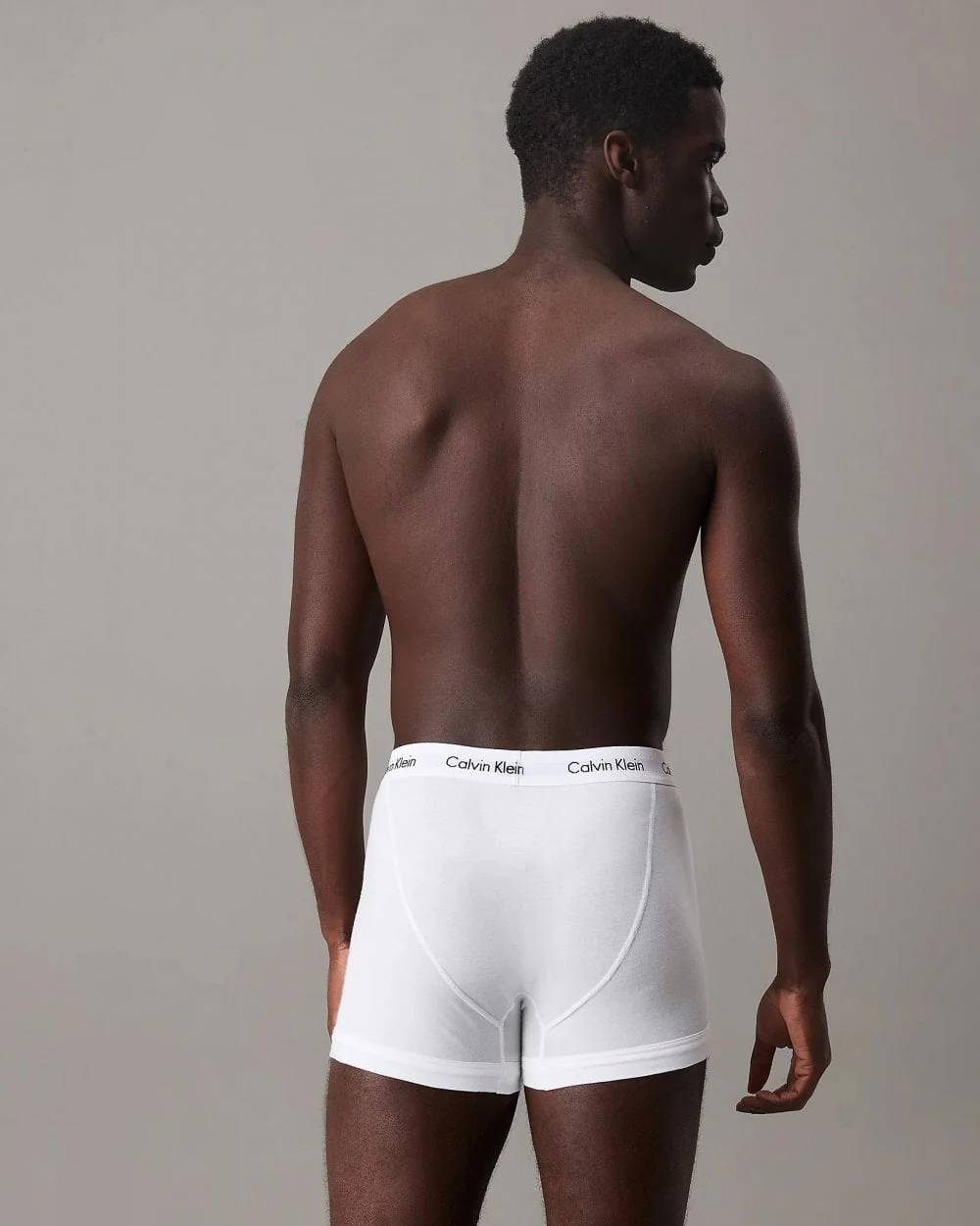 Calvin Klein Cotton Stretch Mens Trunk 3 Pack - White/Red Ginger/Pyro Blue - Image 5