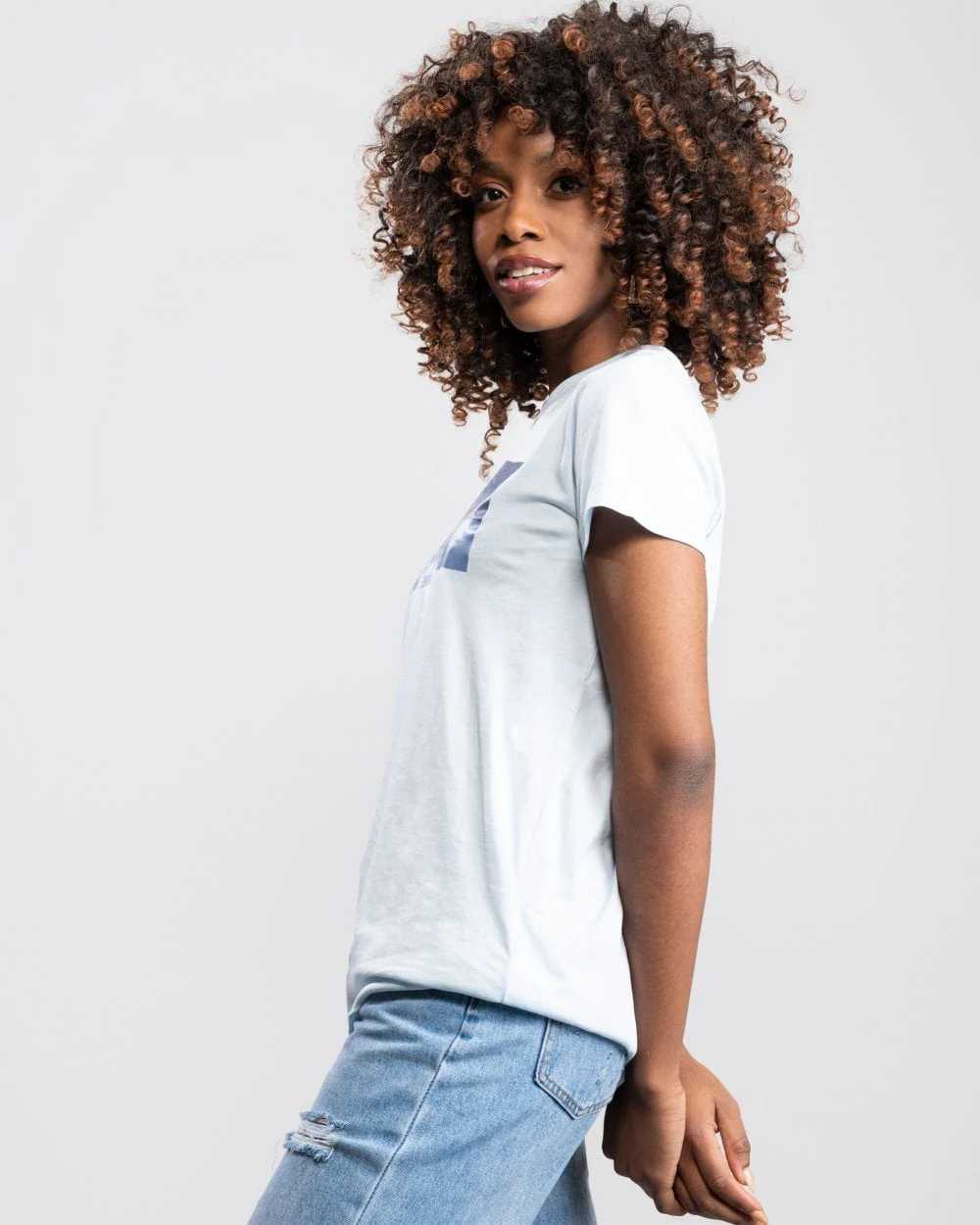 Calvin Klein Duo Logo Print Womens T-Shirt - Image 3