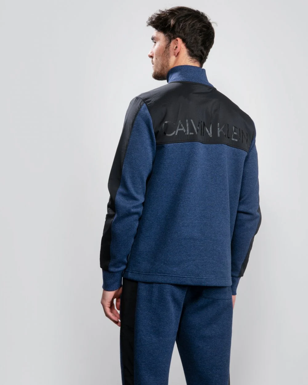 Calvin Klein Full Zip 2 Tone Sweatshirt - Navy - Image 5