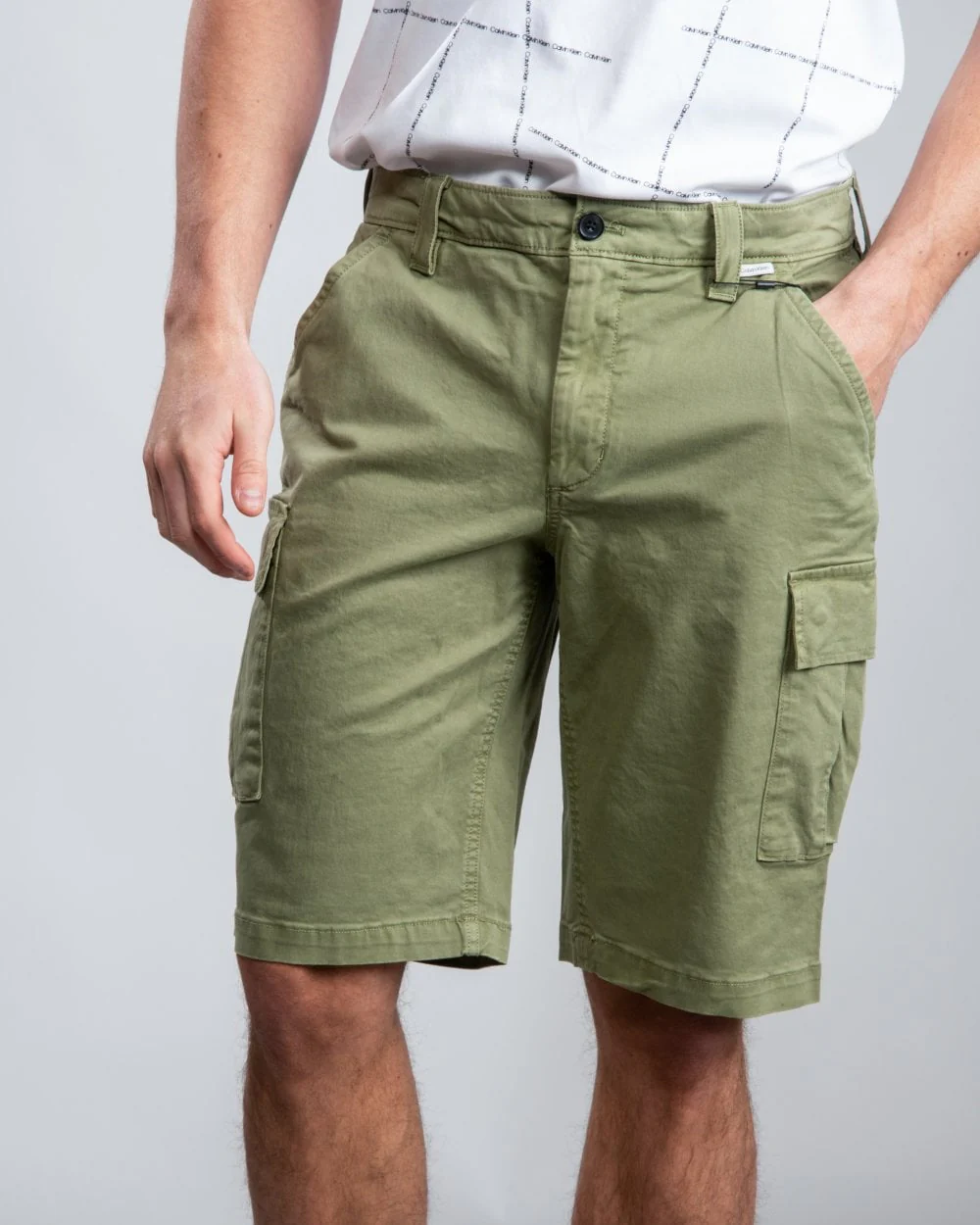 Calvin Klein Garment Dyed Mens Cargo Shorts - Image 3