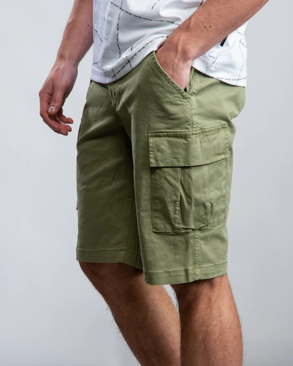 Calvin Klein Garment Dyed Mens Cargo Shorts - Image 4
