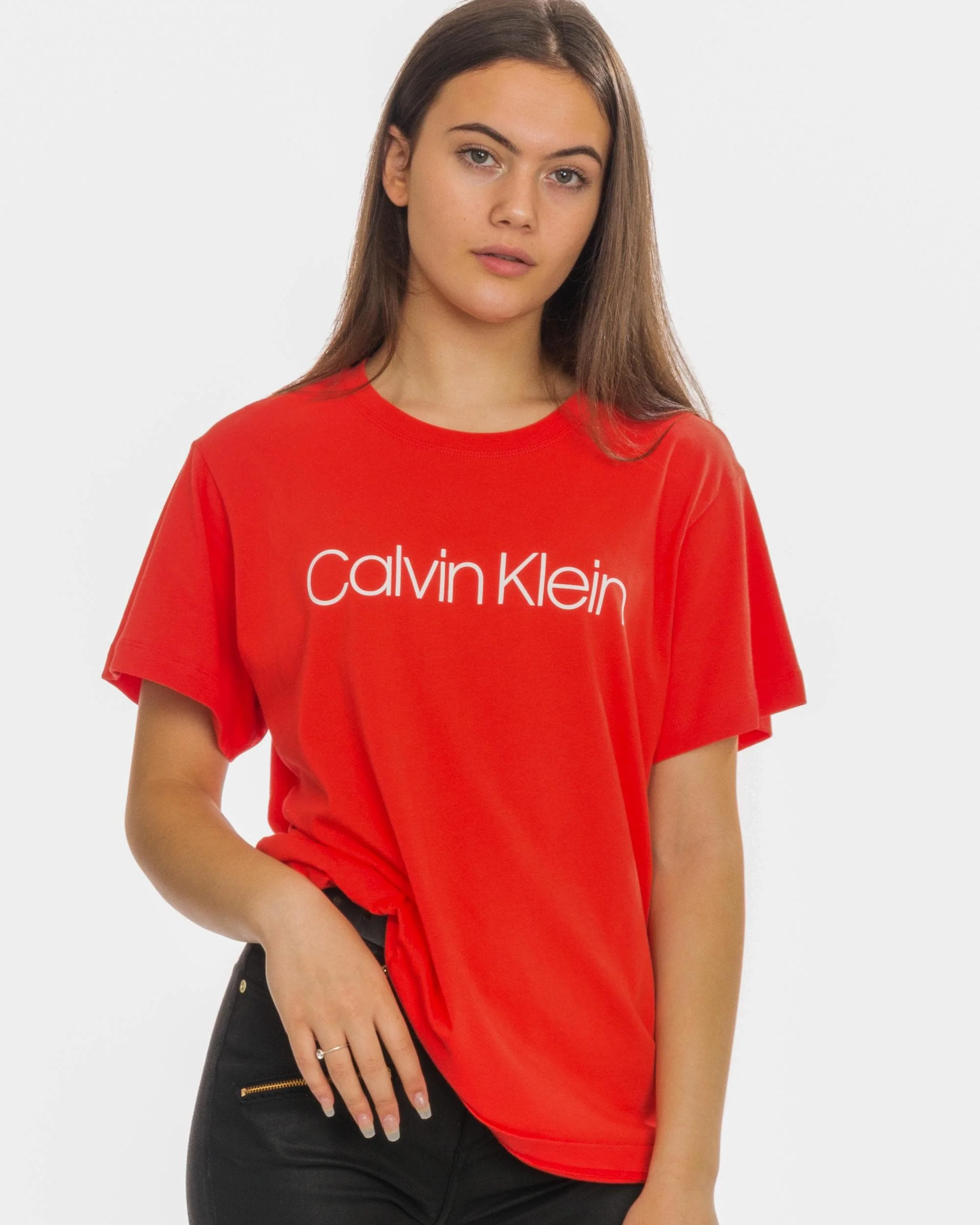 Calvin Klein Logo Print Womens T-Shirt - Image 3