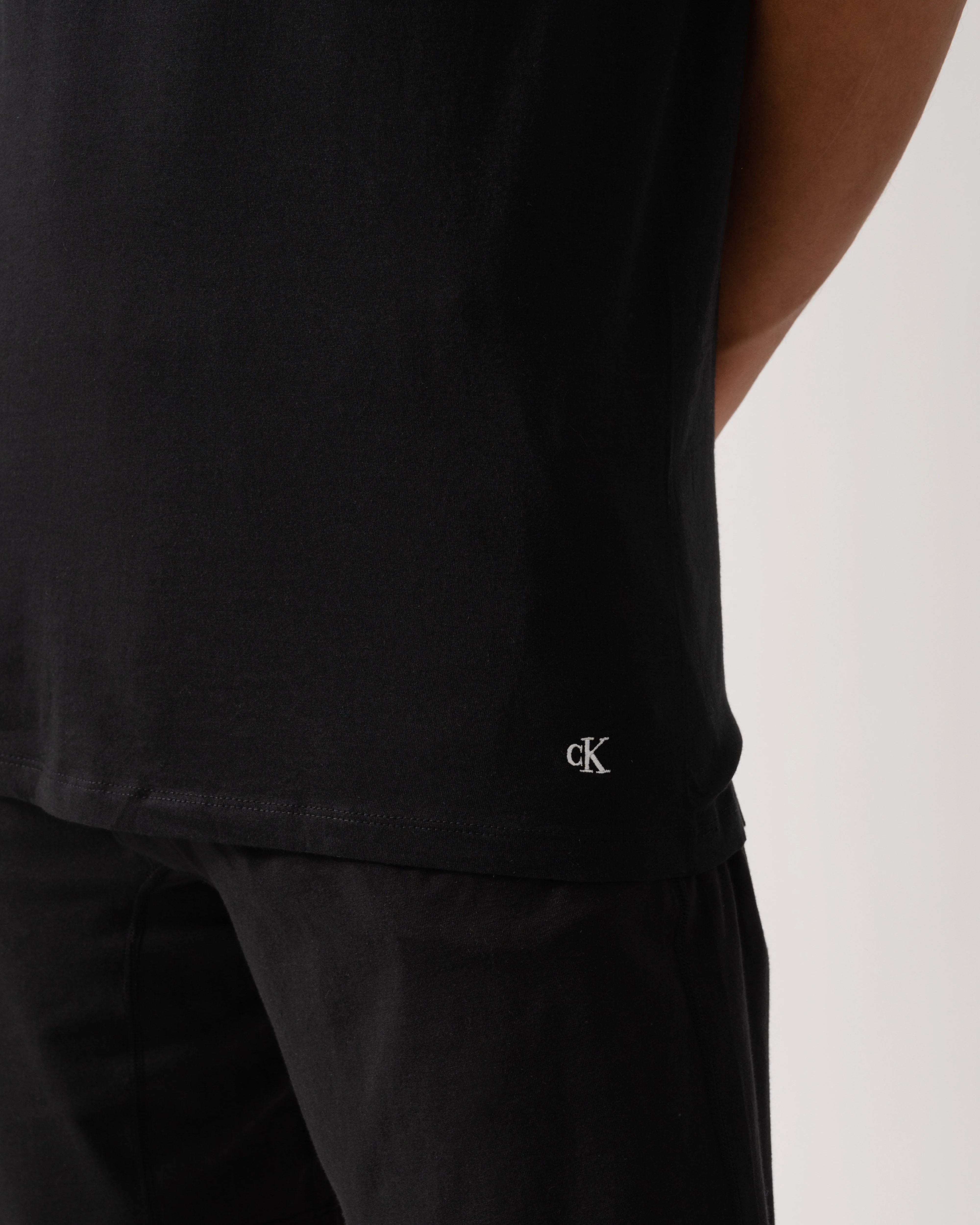 Calvin Klein Mens 3 Pack Mens Short Sleeve T Shirts - Black/Grey Heather/White - Image 2