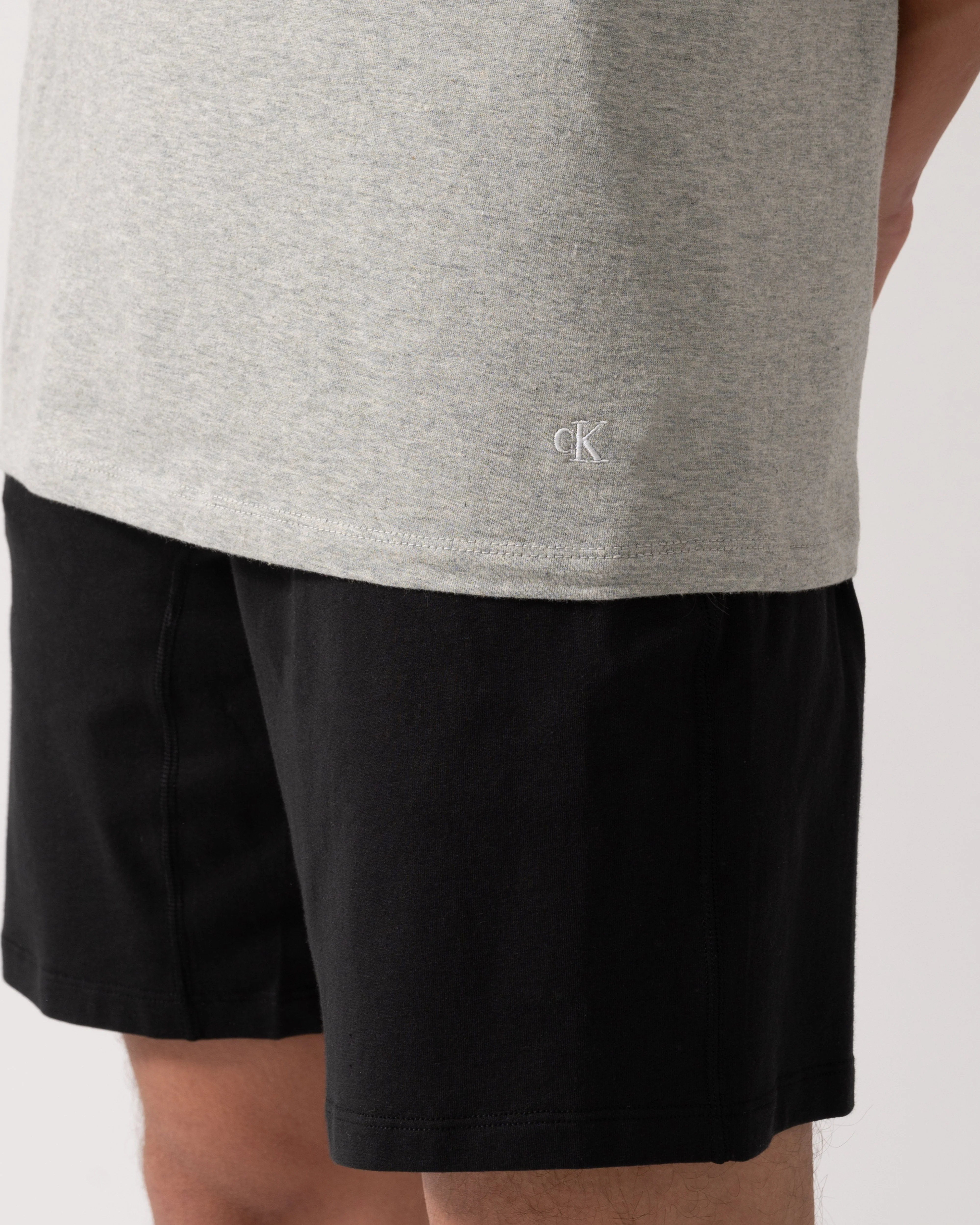 Calvin Klein Mens 3 Pack Mens Short Sleeve T Shirts - Black/Grey Heather/White - Image 4