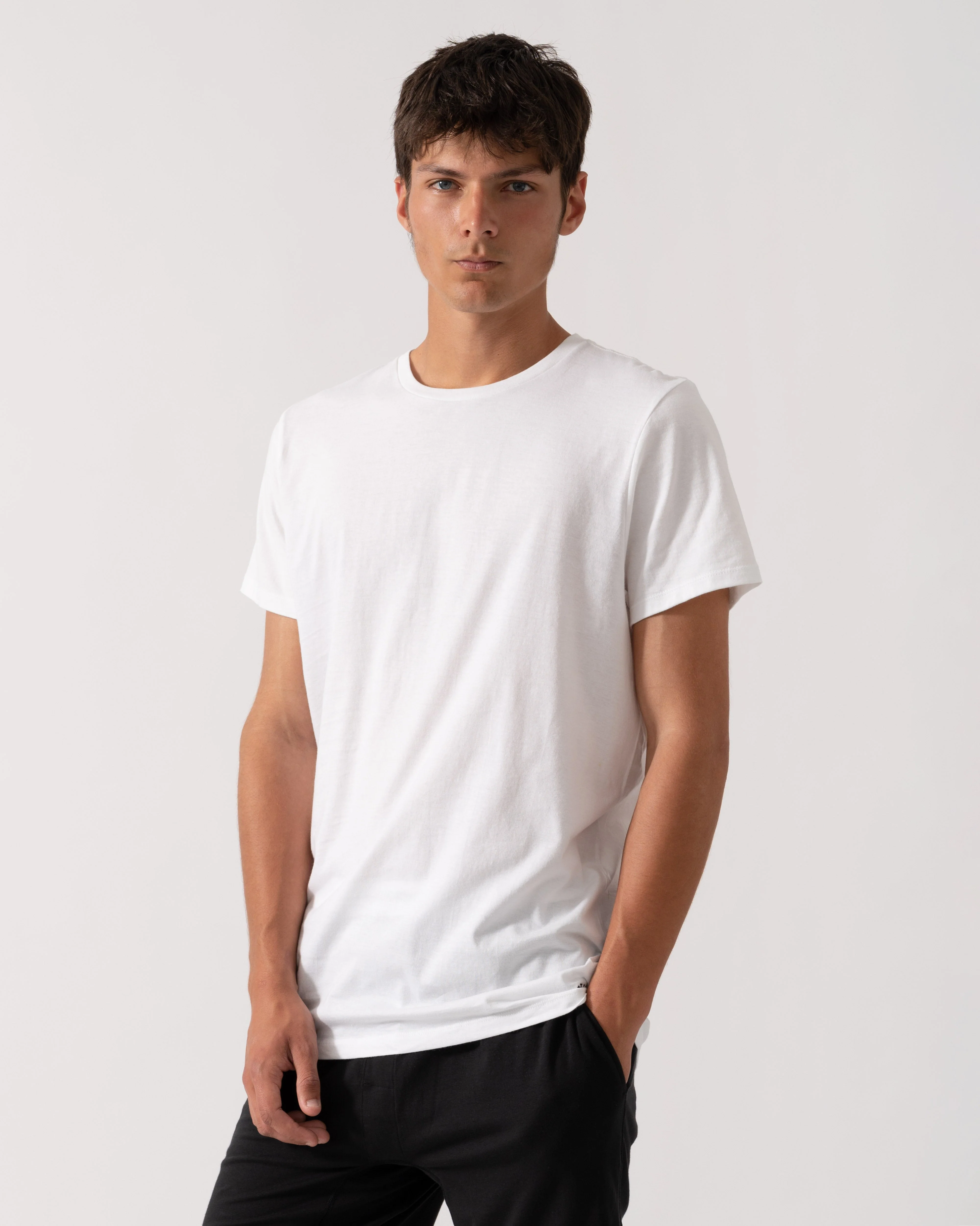 Calvin Klein Mens 3 Pack Mens Short Sleeve T Shirts - Black/Grey Heather/White - Image 5