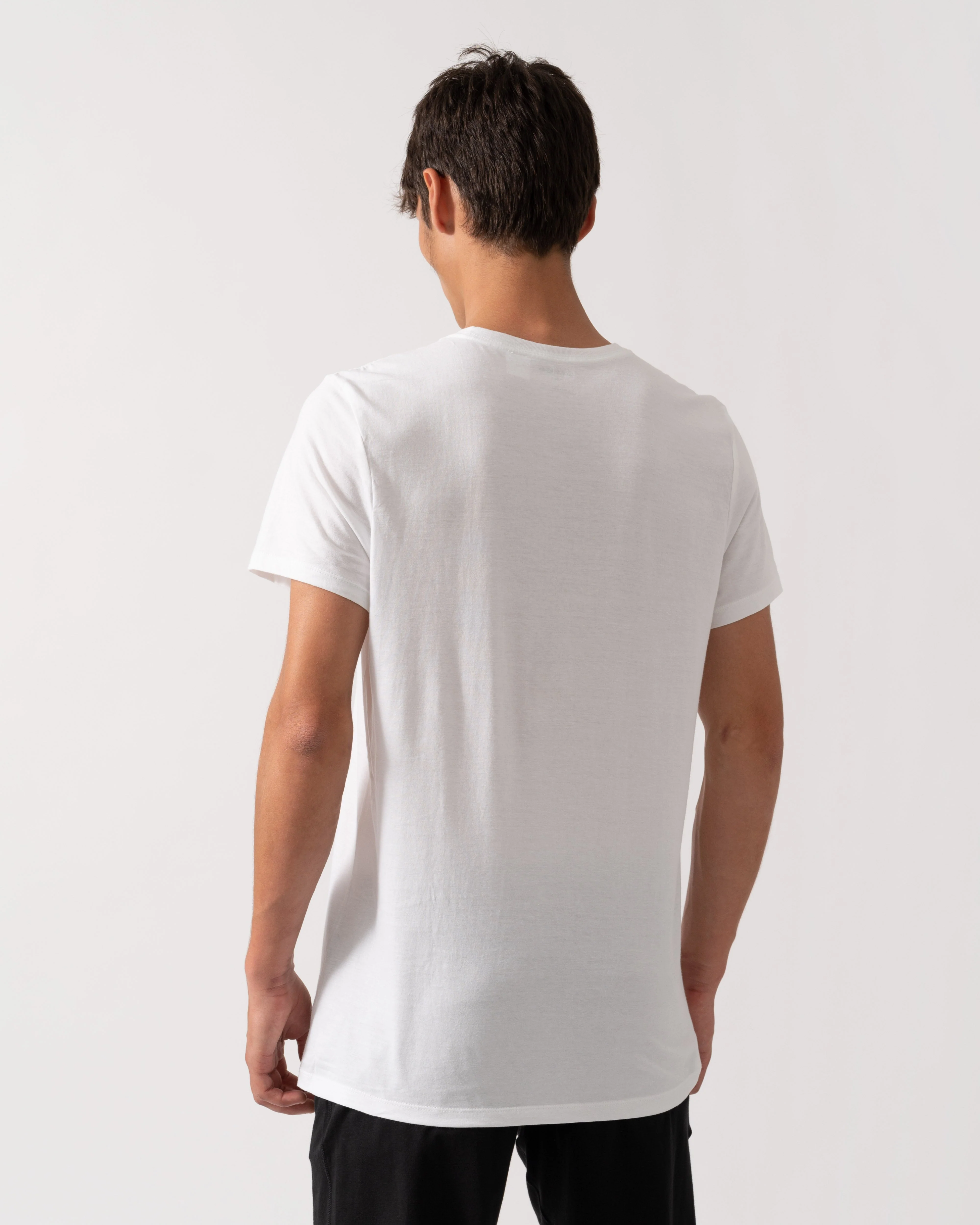Calvin Klein Mens 3 Pack Mens Short Sleeve T Shirts - White/White/White - Image 4