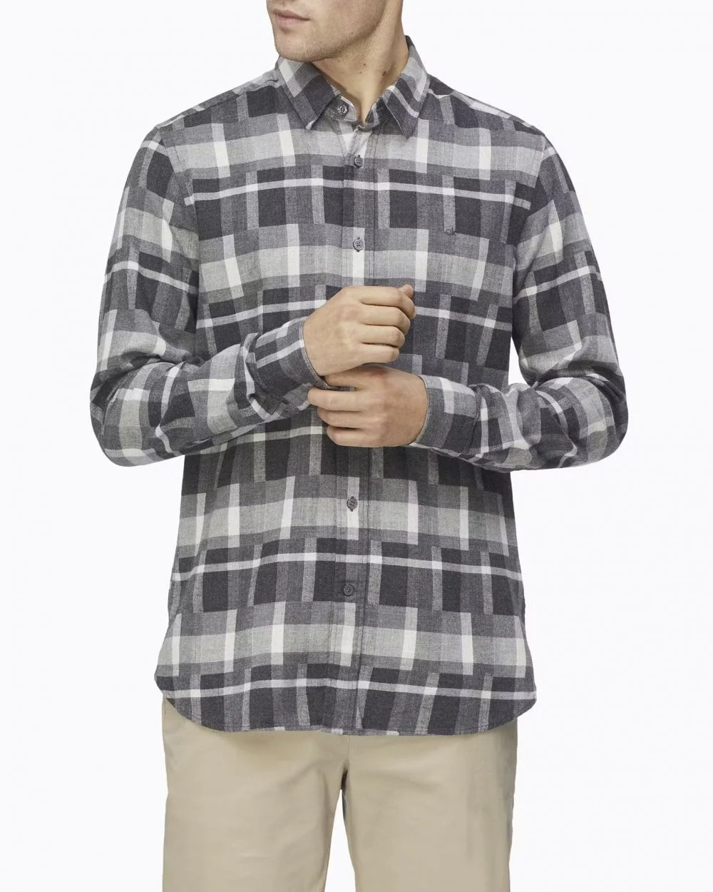 Calvin Klein Mens Flannel Check Shirt - Image 3