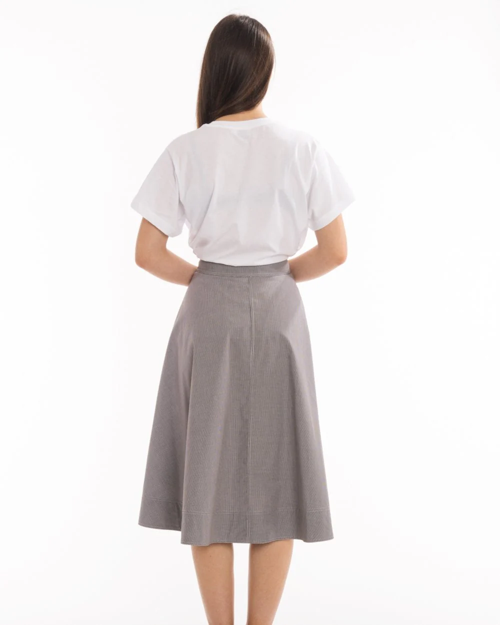 Calvin Klein Mini Gingham Button Womens Skirt - Image 5