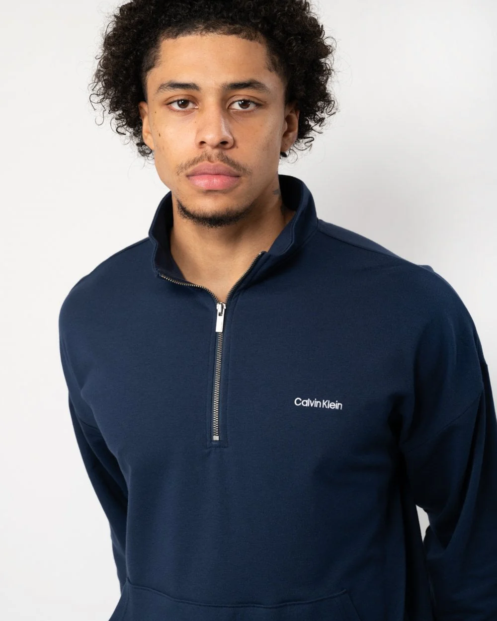 Calvin Klein Modern Cotton Lounge Mens Long Sleeve Quarter Zip - Image 2
