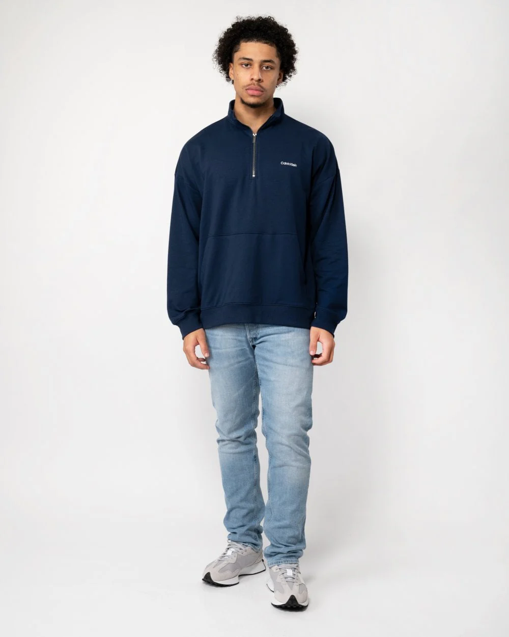 Calvin Klein Modern Cotton Lounge Mens Long Sleeve Quarter Zip - Image 3