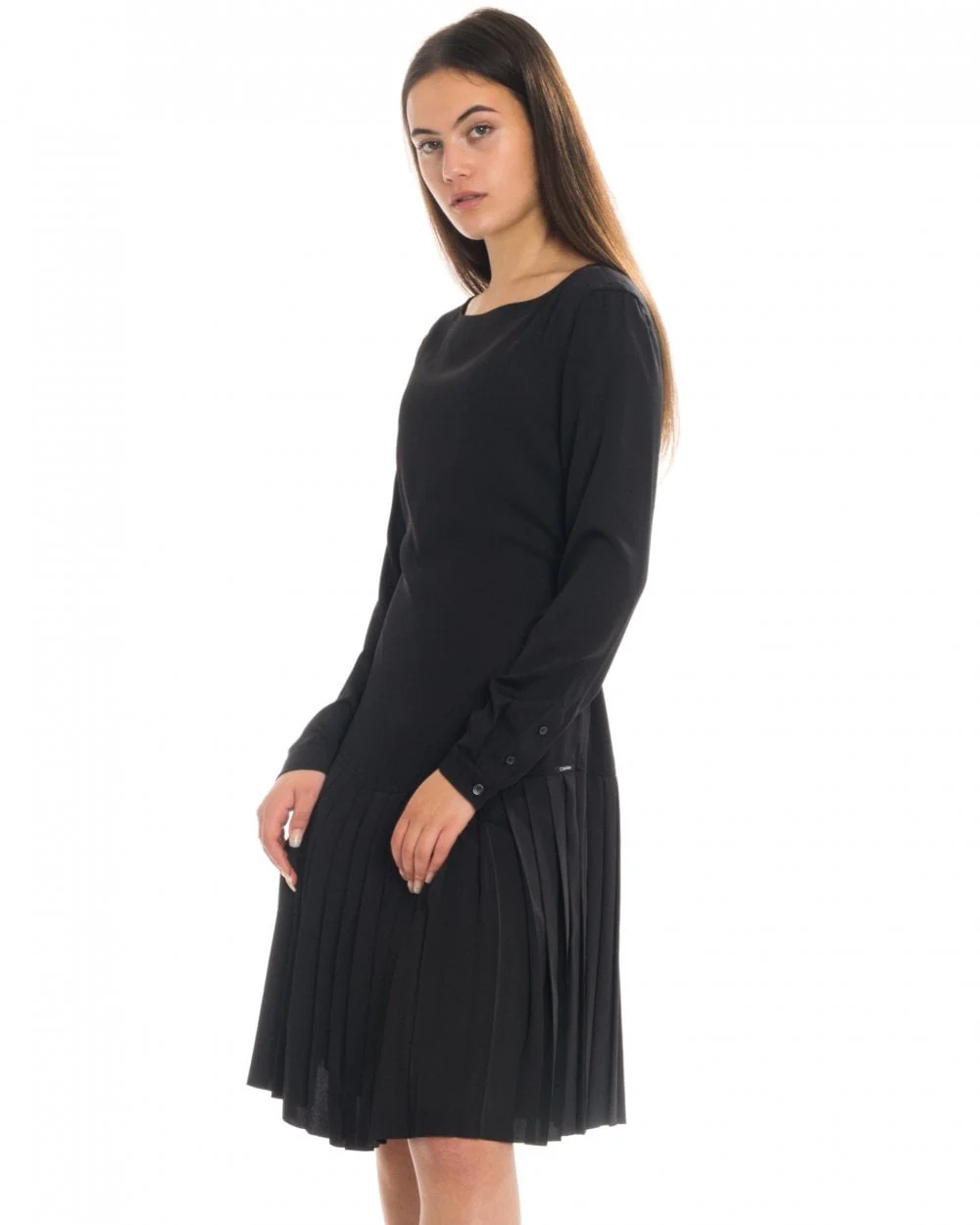 Calvin Klein Pleated Long Sleeve Womens Dress - Image 2