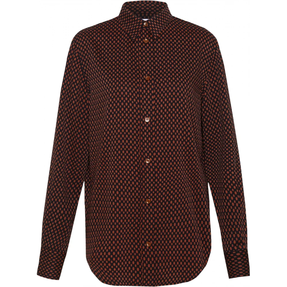 Calvin Klein Print Geometric Relaxed Long Sleeve Womens Shirt - Image 6