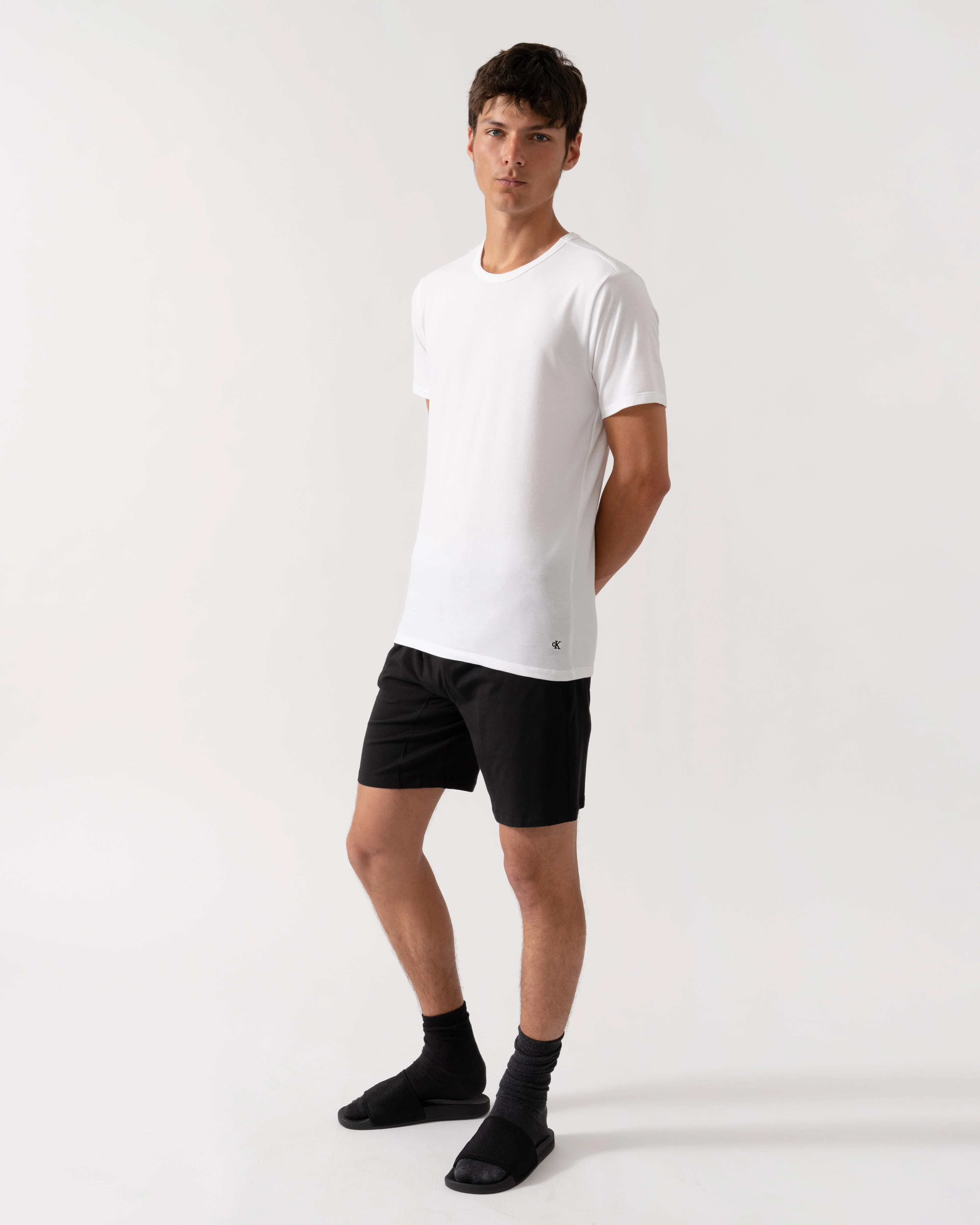 Calvin Klein Short Sleeve 3 Pack Mens T Shirts - Black/Grey Heather/White - Image 4