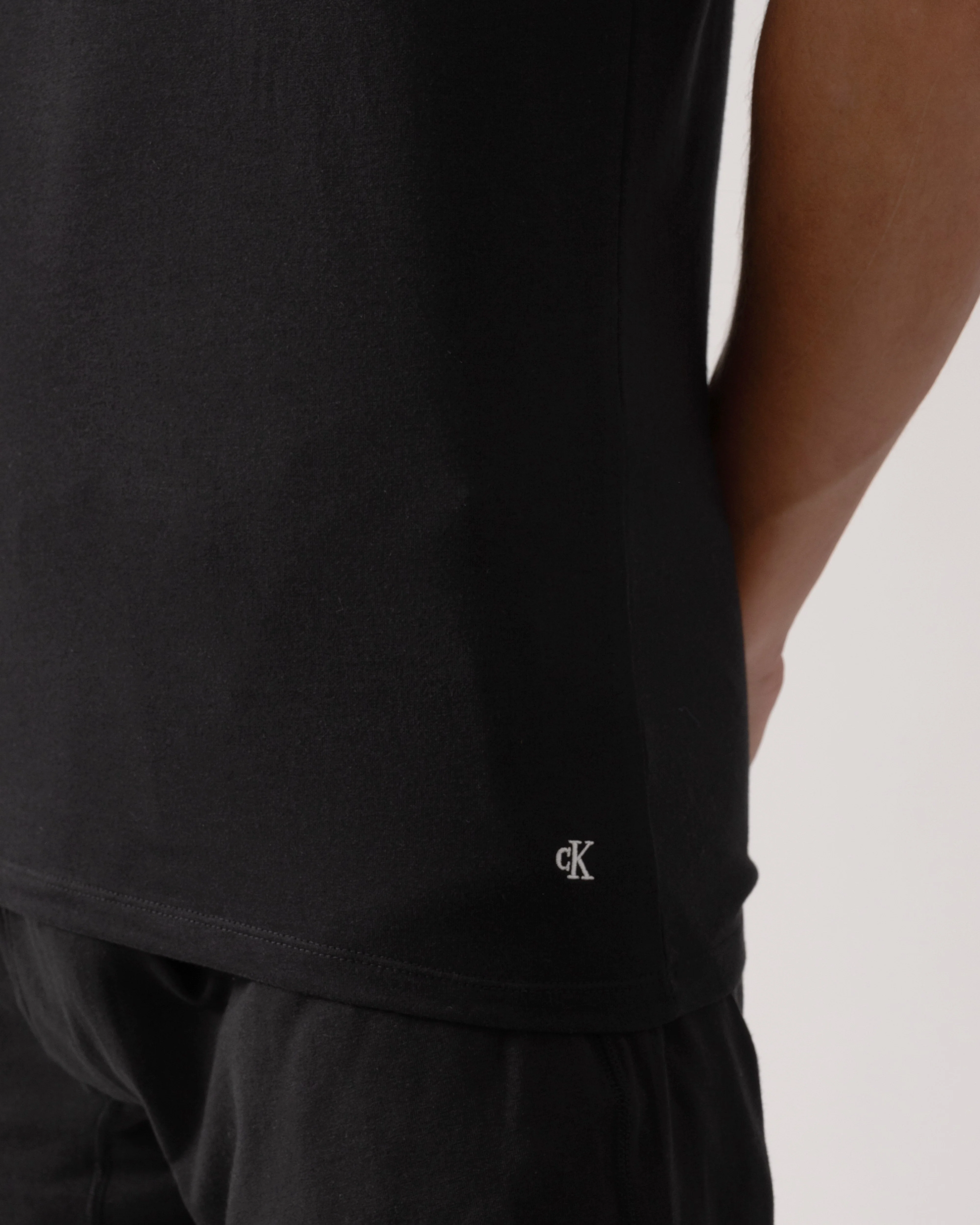 Calvin Klein Short Sleeve 3 Pack Mens T Shirts - Black/Grey Heather/White - Image 7