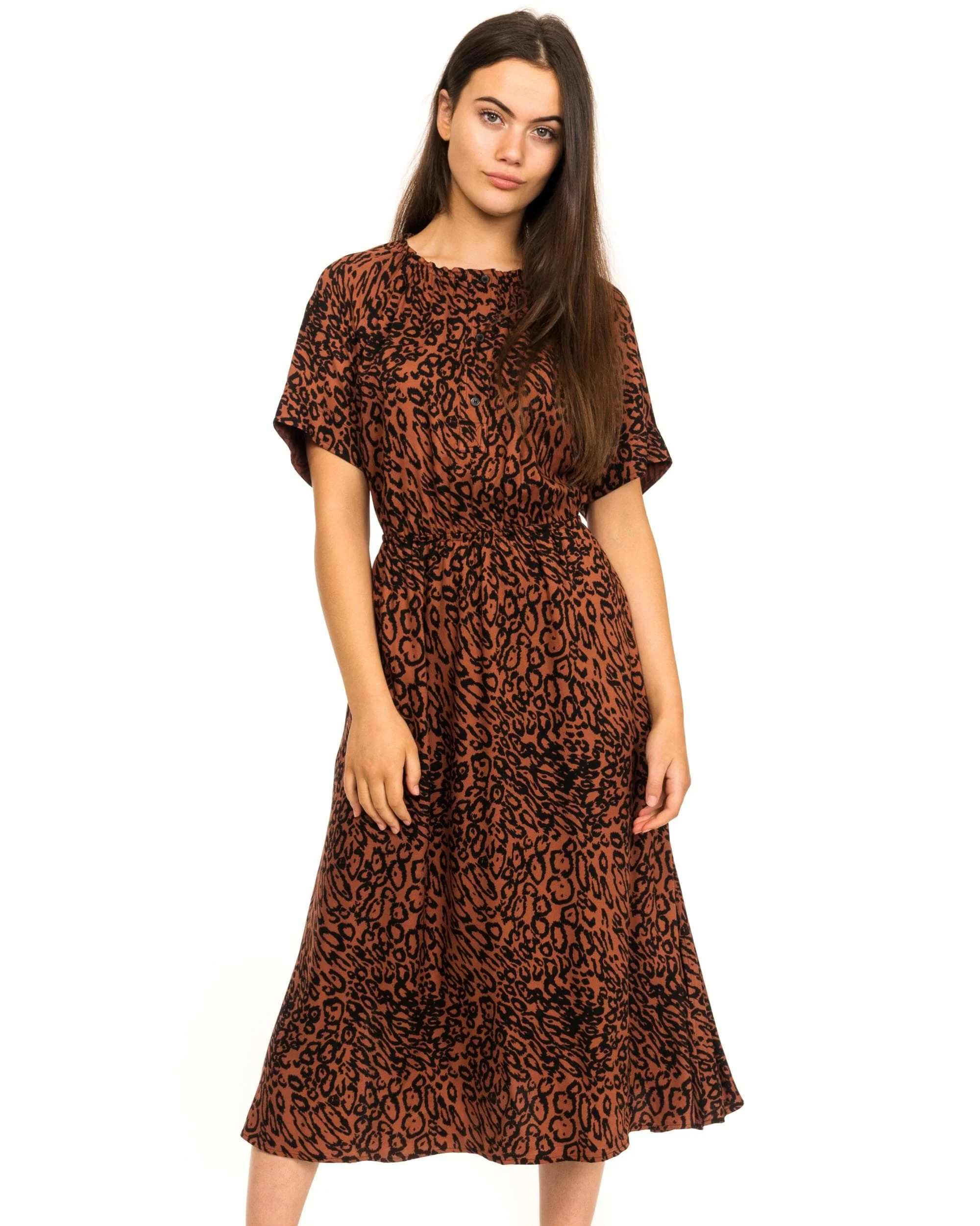 Calvin Klein Short Sleeved Printed Midi Dress - Image 2