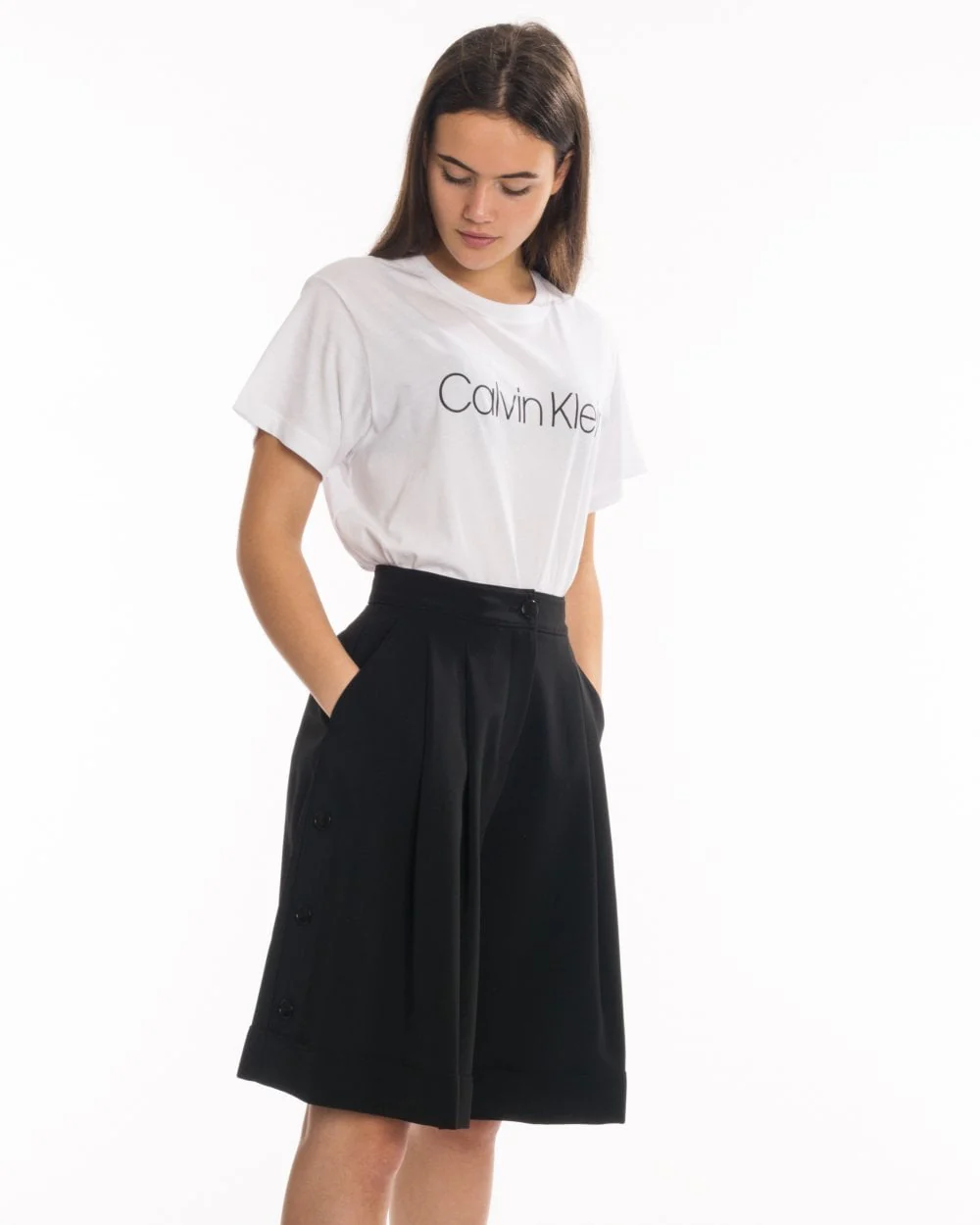 Calvin Klein Side Button Womens Shorts - Image 3