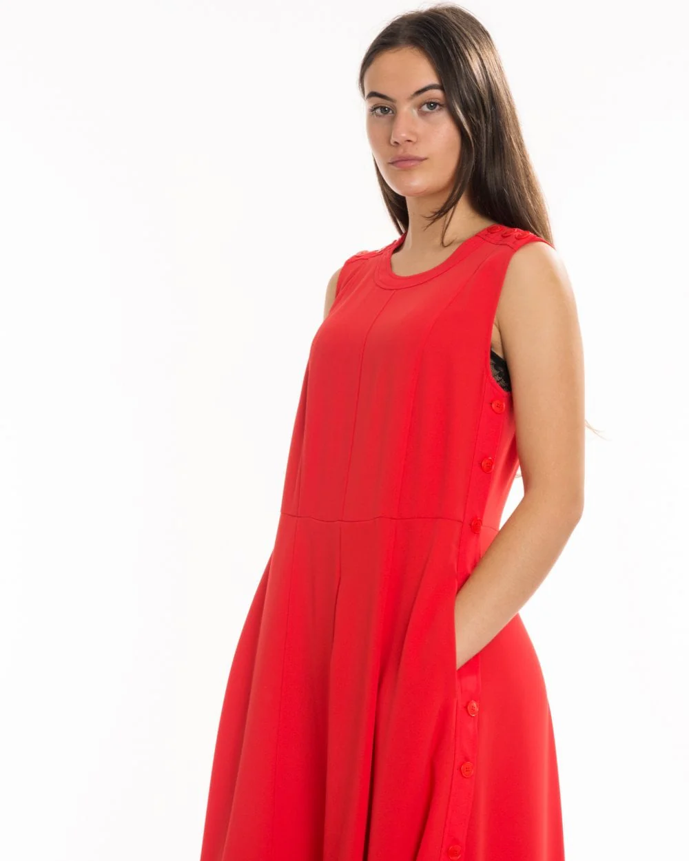 Calvin Klein Smooth Twill Button NS Womens Dress - Image 3