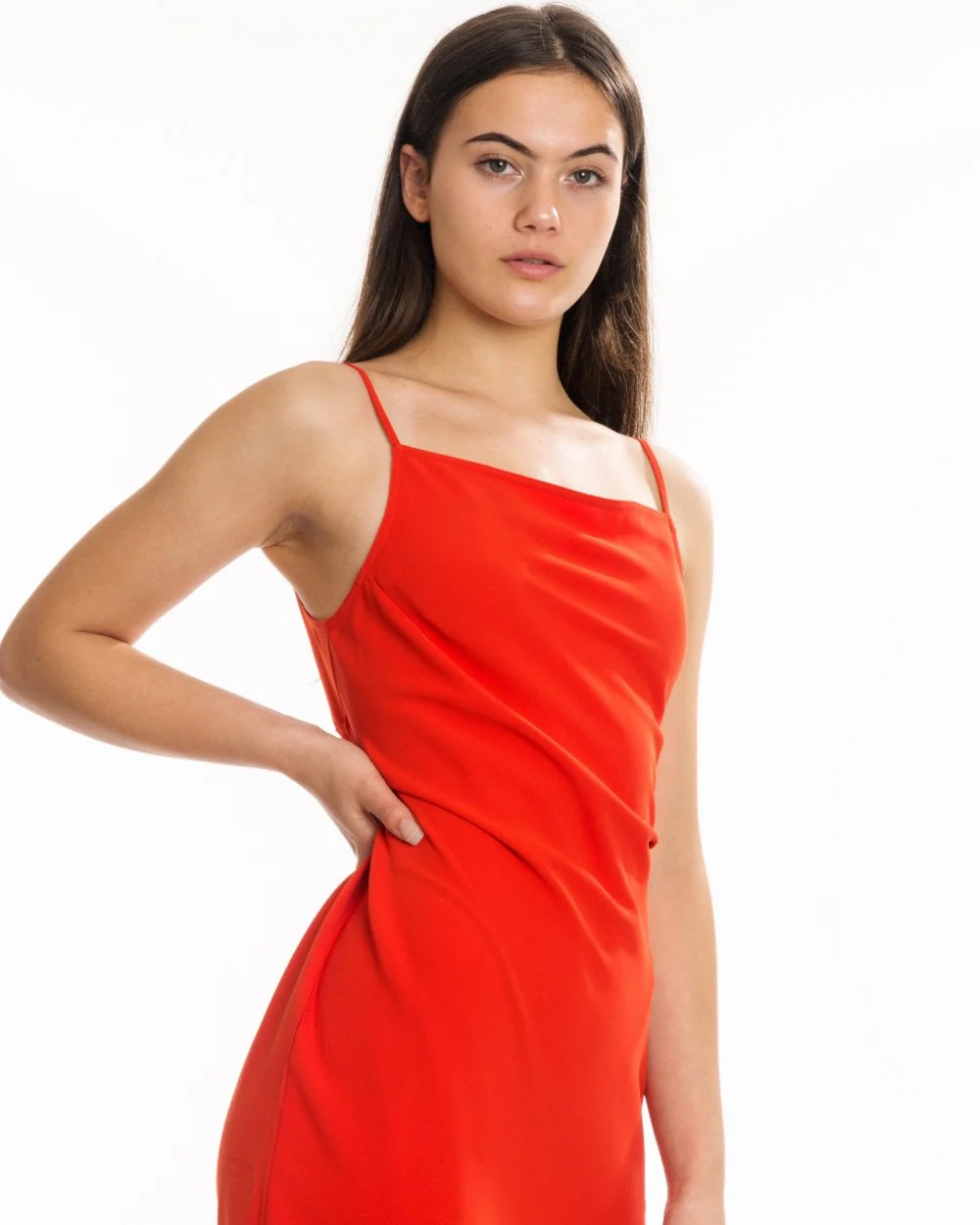 Calvin Klein Smooth Twill Cami NS Womens Dress - Ck Acid Orange - Image 3