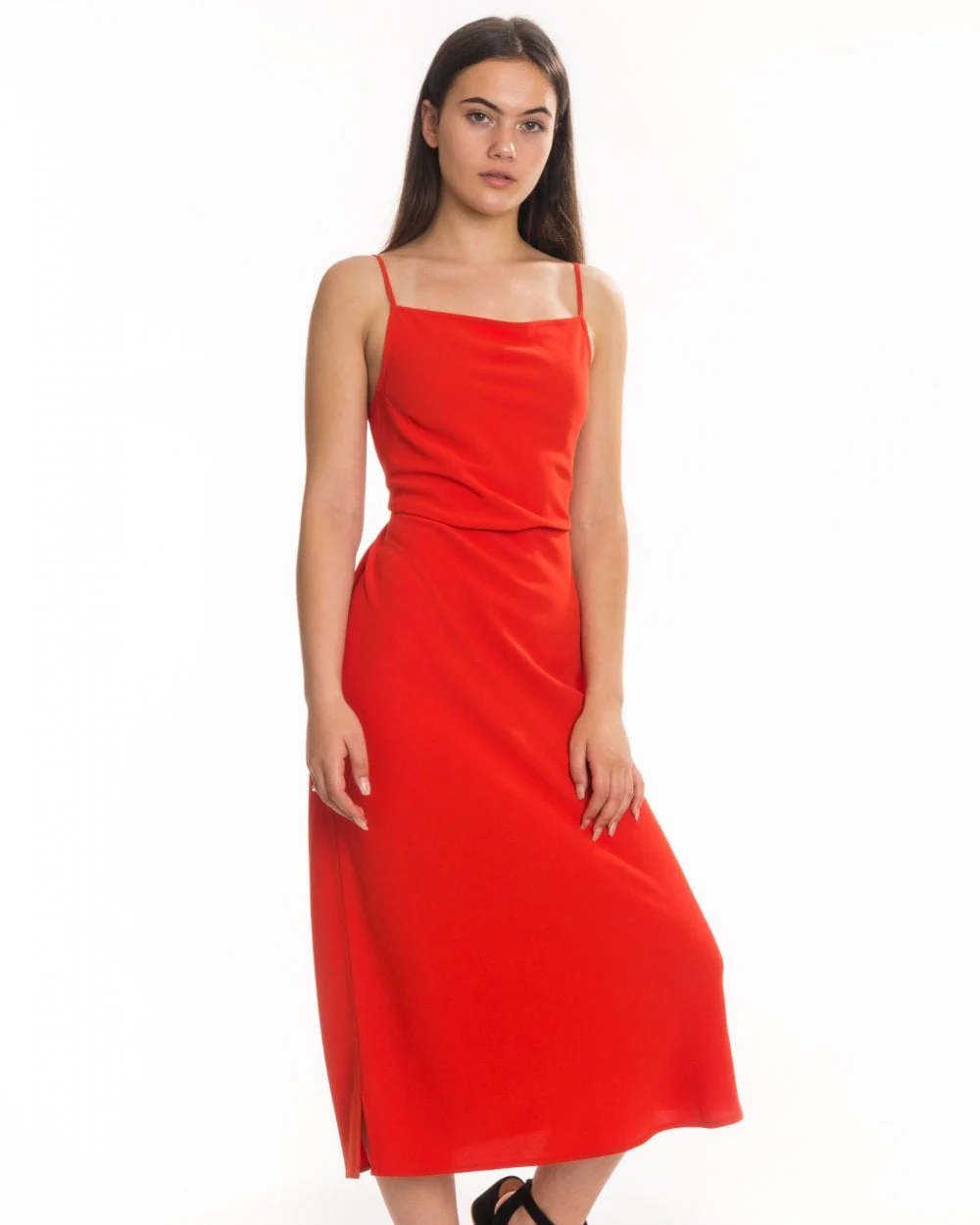Calvin Klein Smooth Twill Cami NS Womens Dress - Ck Acid Orange - Image 4