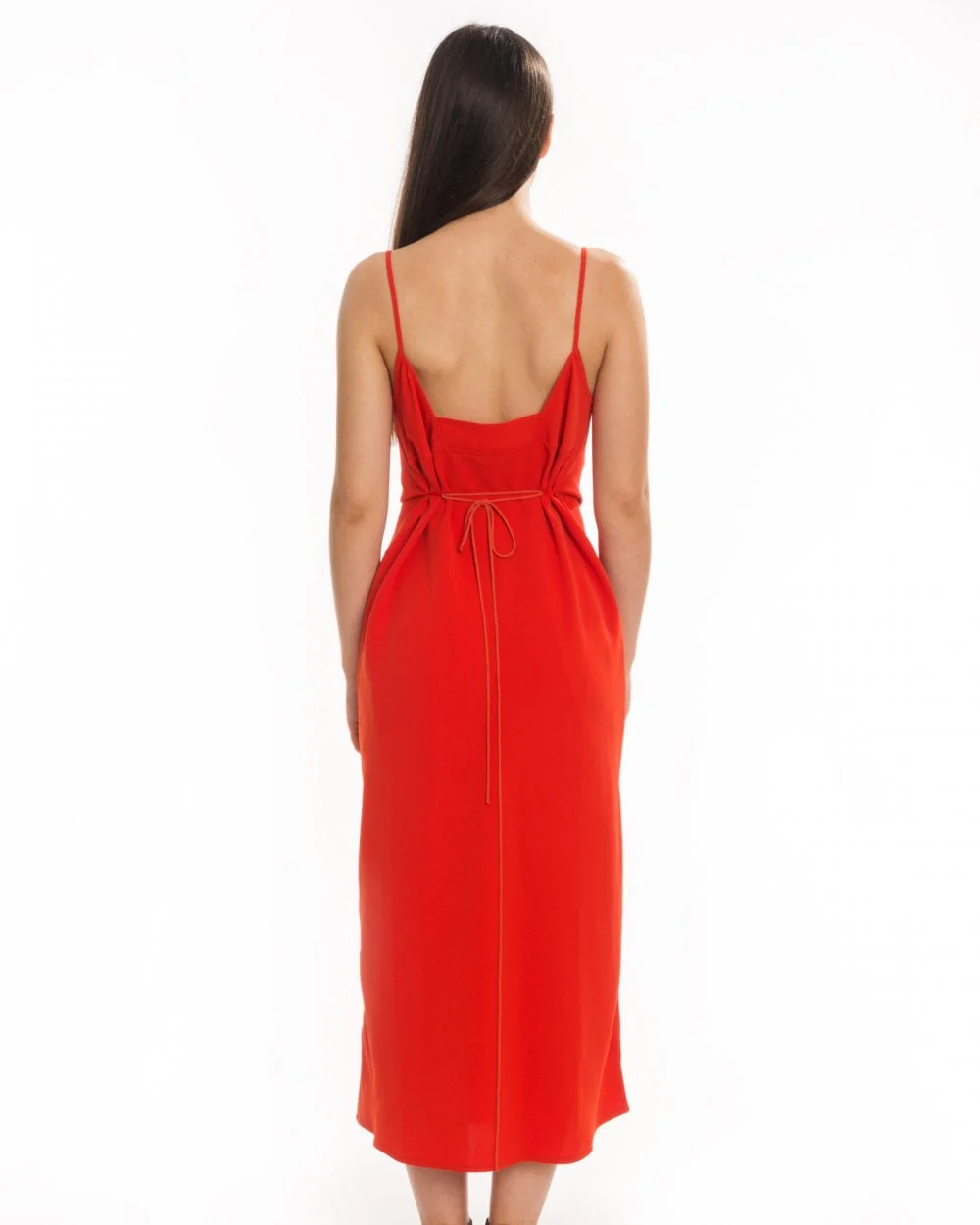 Calvin Klein Smooth Twill Cami NS Womens Dress - Ck Acid Orange - Image 5