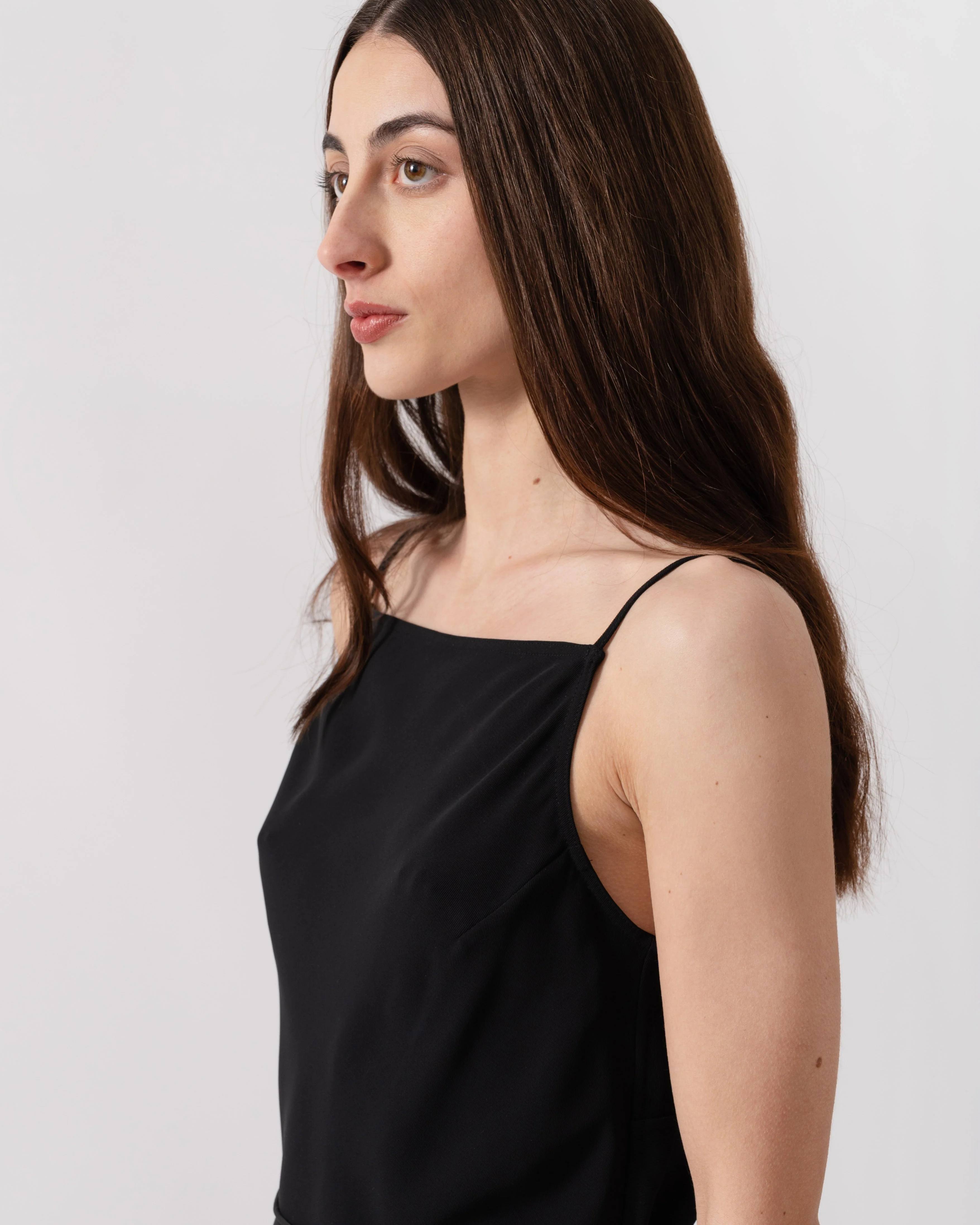 Calvin Klein Smooth Twill Cami NS Womens Dress - Perfect Black - Image 4
