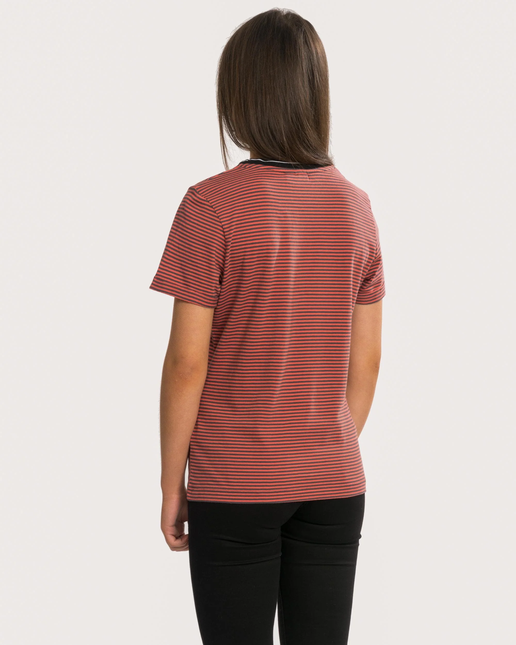 Calvin Klein Thin Stripe Logo Womens Tee - Image 6