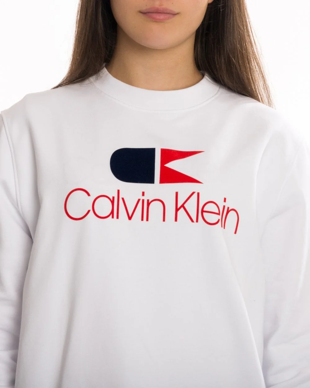 Calvin Klein Vintage Logo Large Long Sleeve Womens Sweatshirt - Image 2