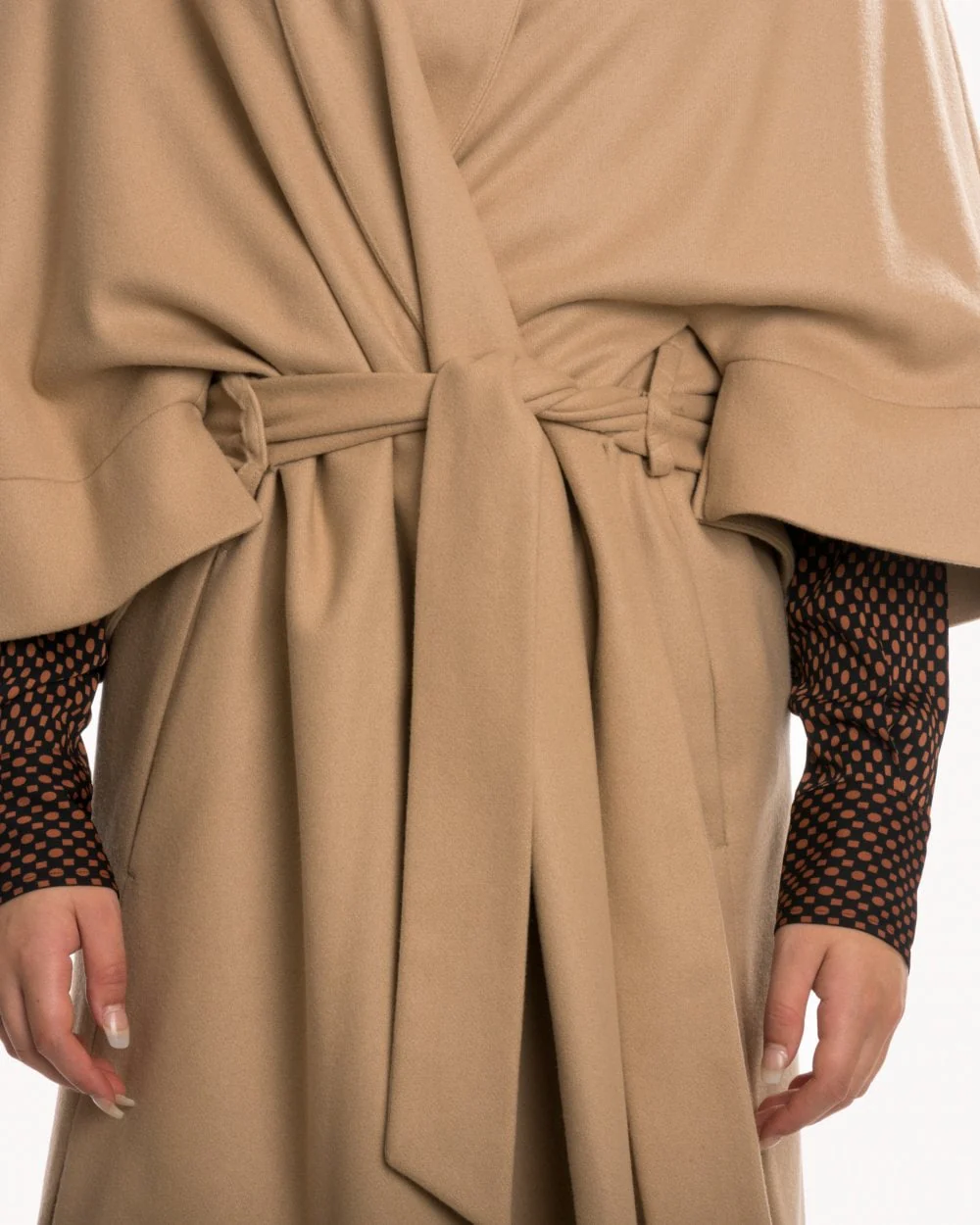 Calvin Klein Wool Cashmere Womens Wrap Coat - Image 2
