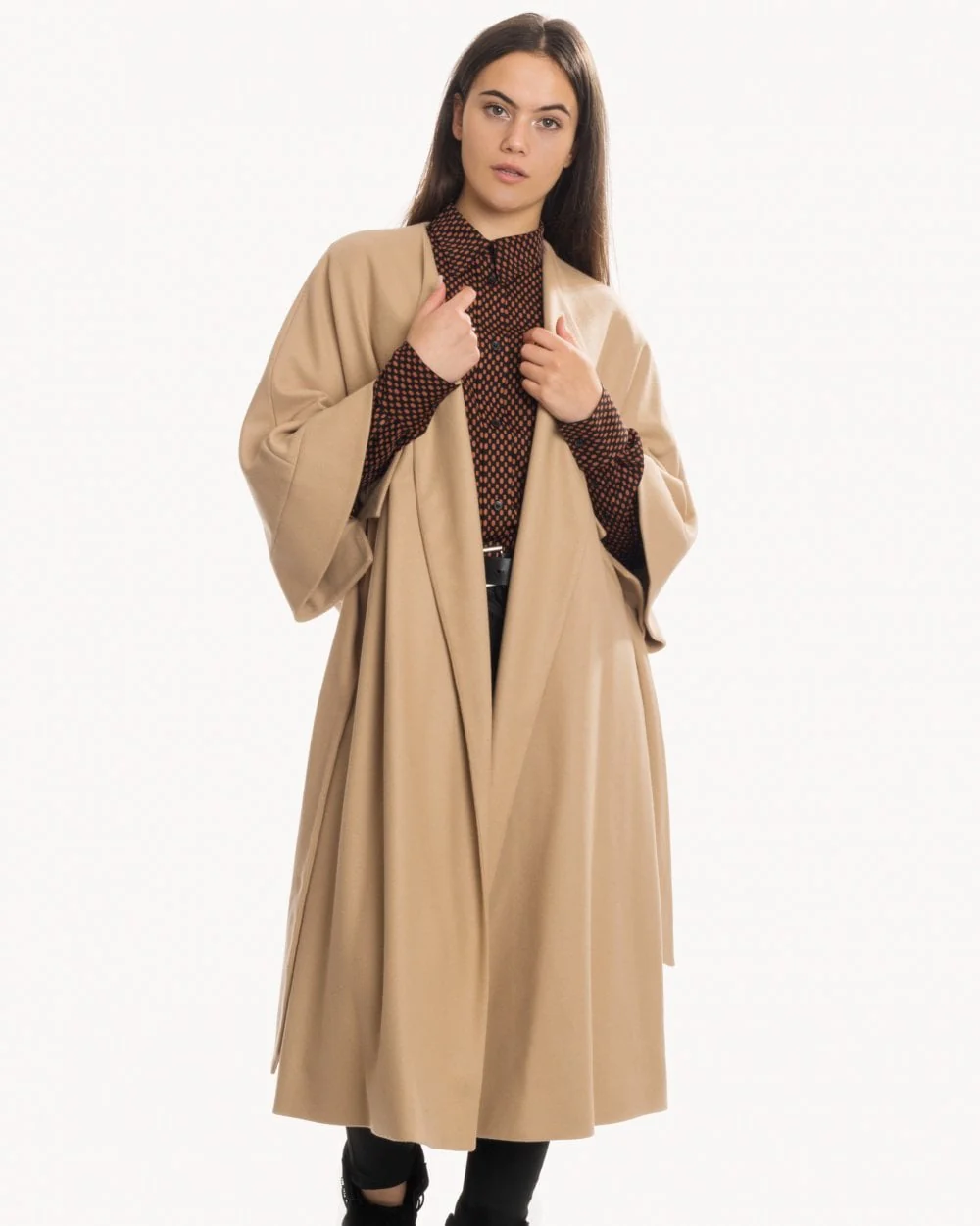 Calvin Klein Wool Cashmere Womens Wrap Coat - Image 5