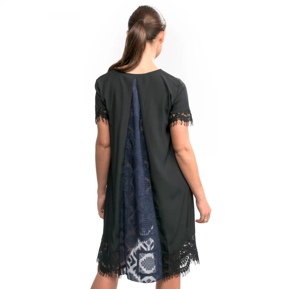 Classic Crepe Light Woven Ss Tunic Womens Dress - Image 3