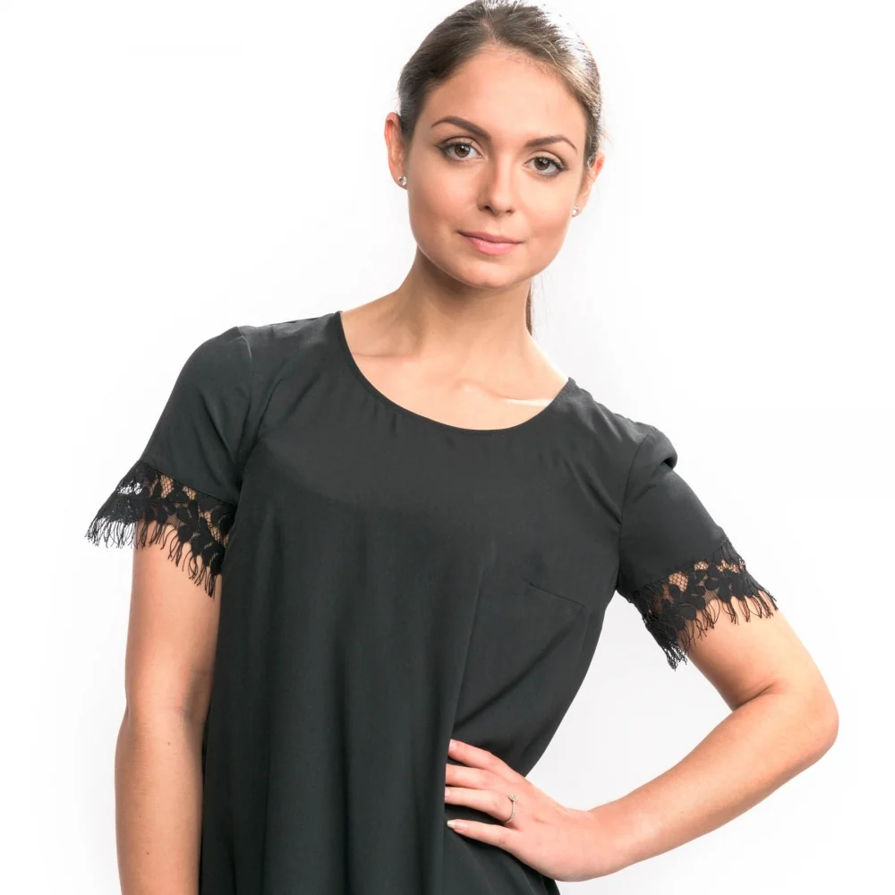 Classic Crepe Light Woven Ss Tunic Womens Dress - Image 4