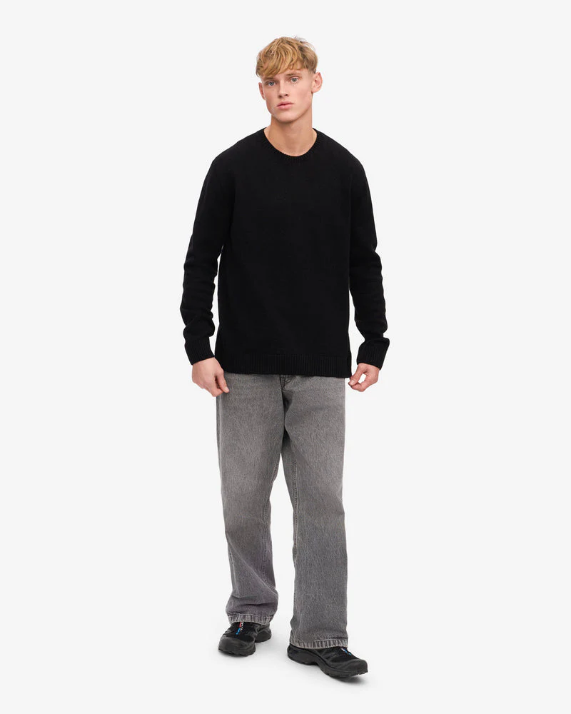 Colorful Standard Classic Merino Wool Crew Neck Jumper - Deep Black - Image 2