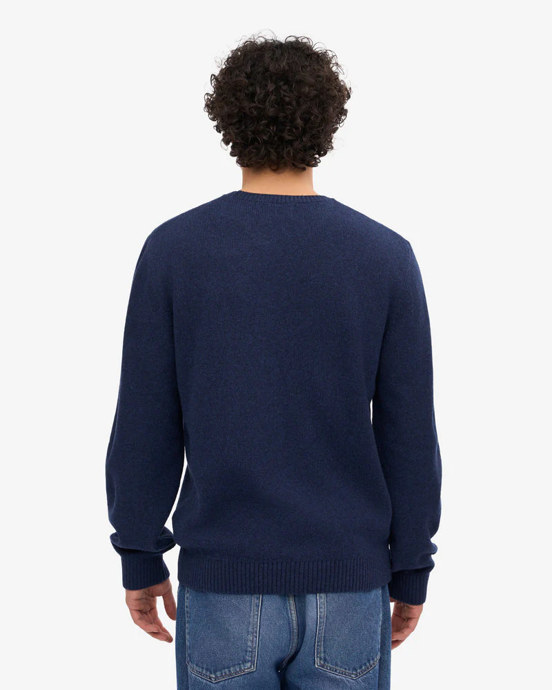 Colorful Standard Classic Merino Wool Crew Neck Jumper - Marine Blue - Image 4