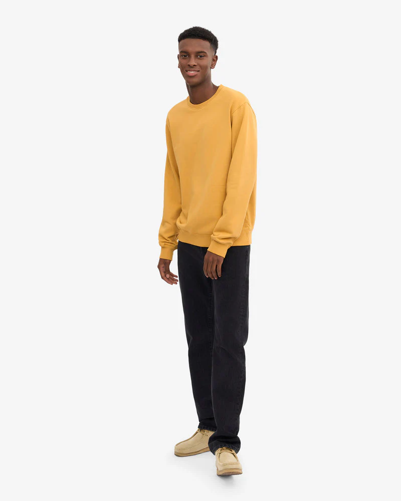 Colorful Standard Mens Classic Organic Crew Neck Sweatshirt - Burned Yellow - Image 3