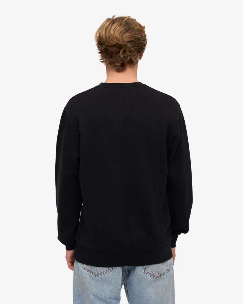 Colorful Standard Mens Classic Organic Crew Neck Sweatshirt - Deep Black - Image 4